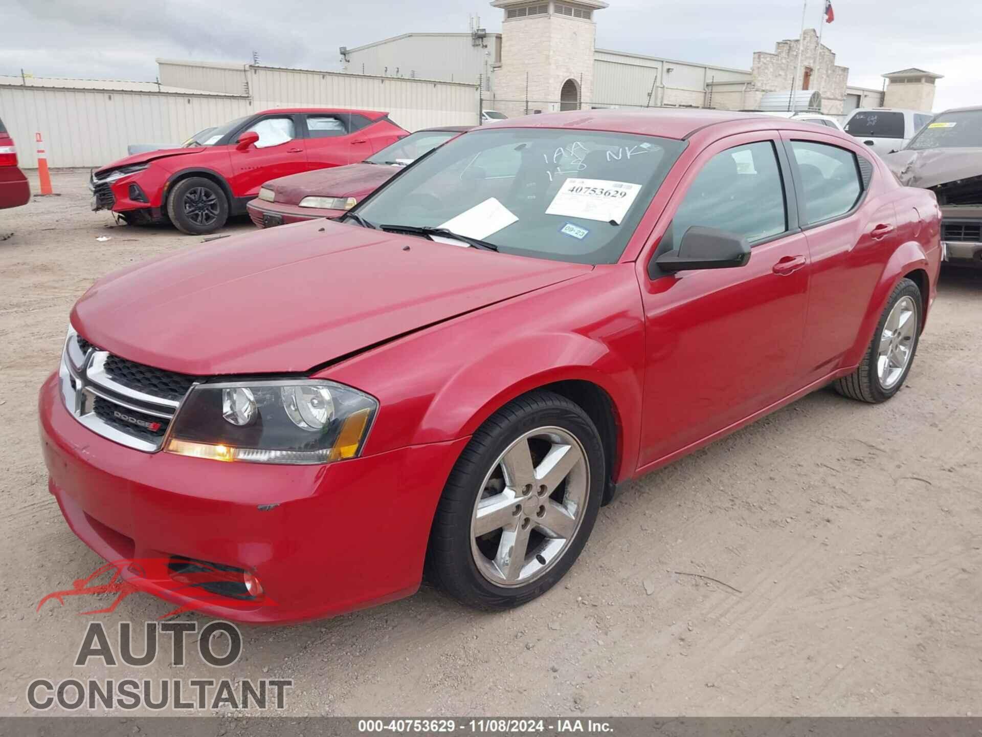 DODGE AVENGER 2013 - 1C3CDZAB9DN731223