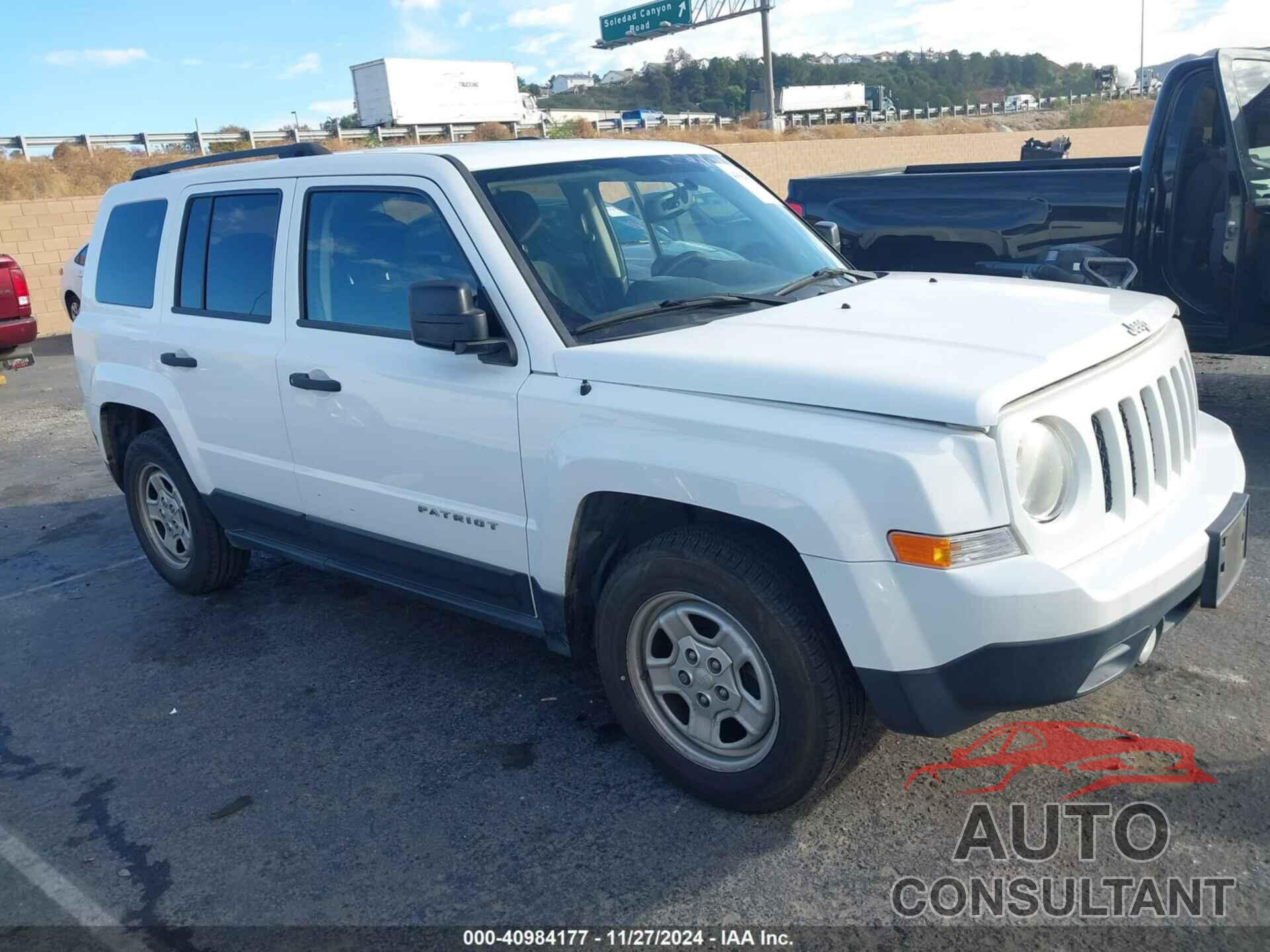 JEEP PATRIOT 2013 - 1C4NJPBA6DD186580