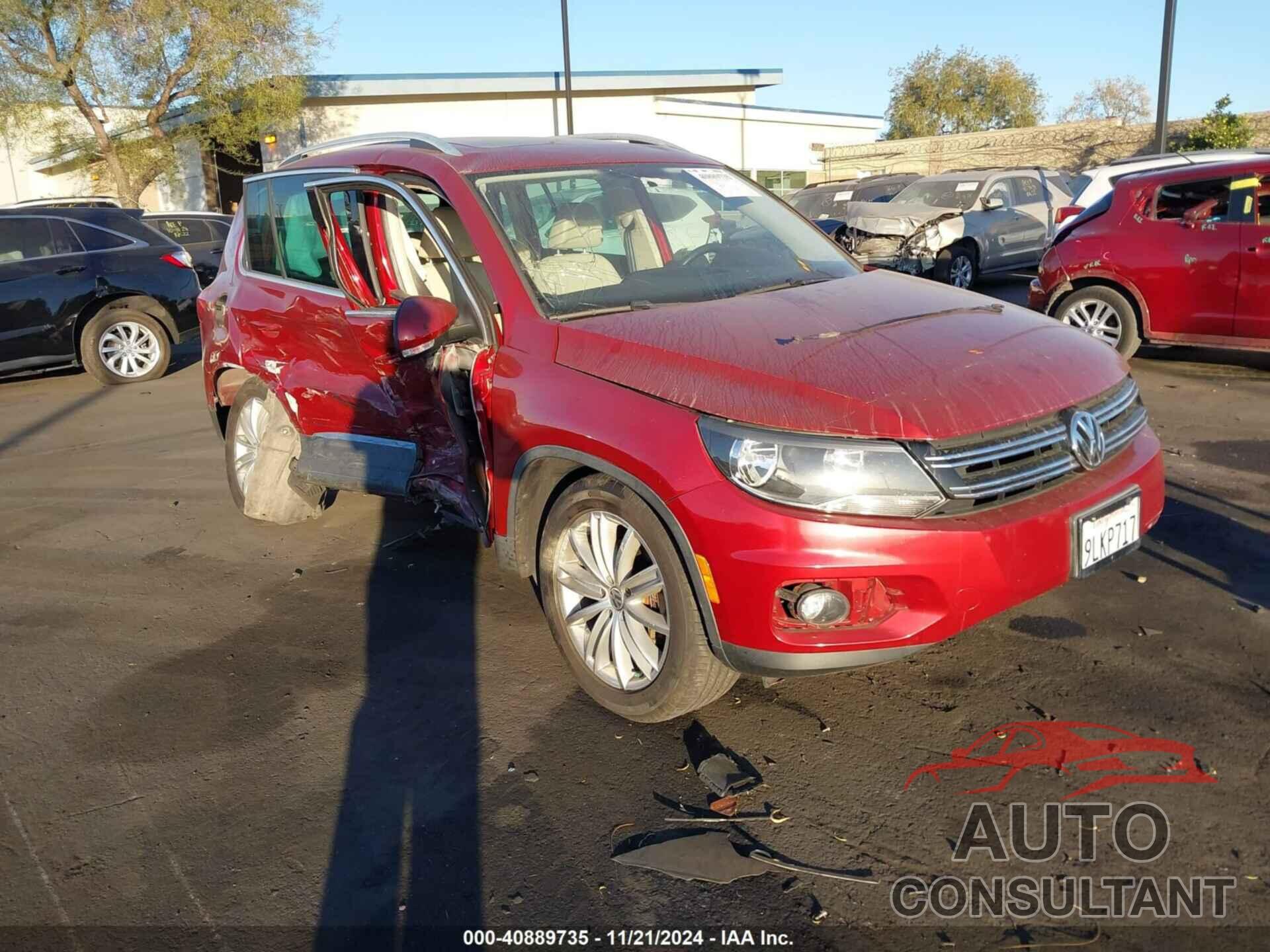 VOLKSWAGEN TIGUAN 2014 - WVGBV3AX0EW025424