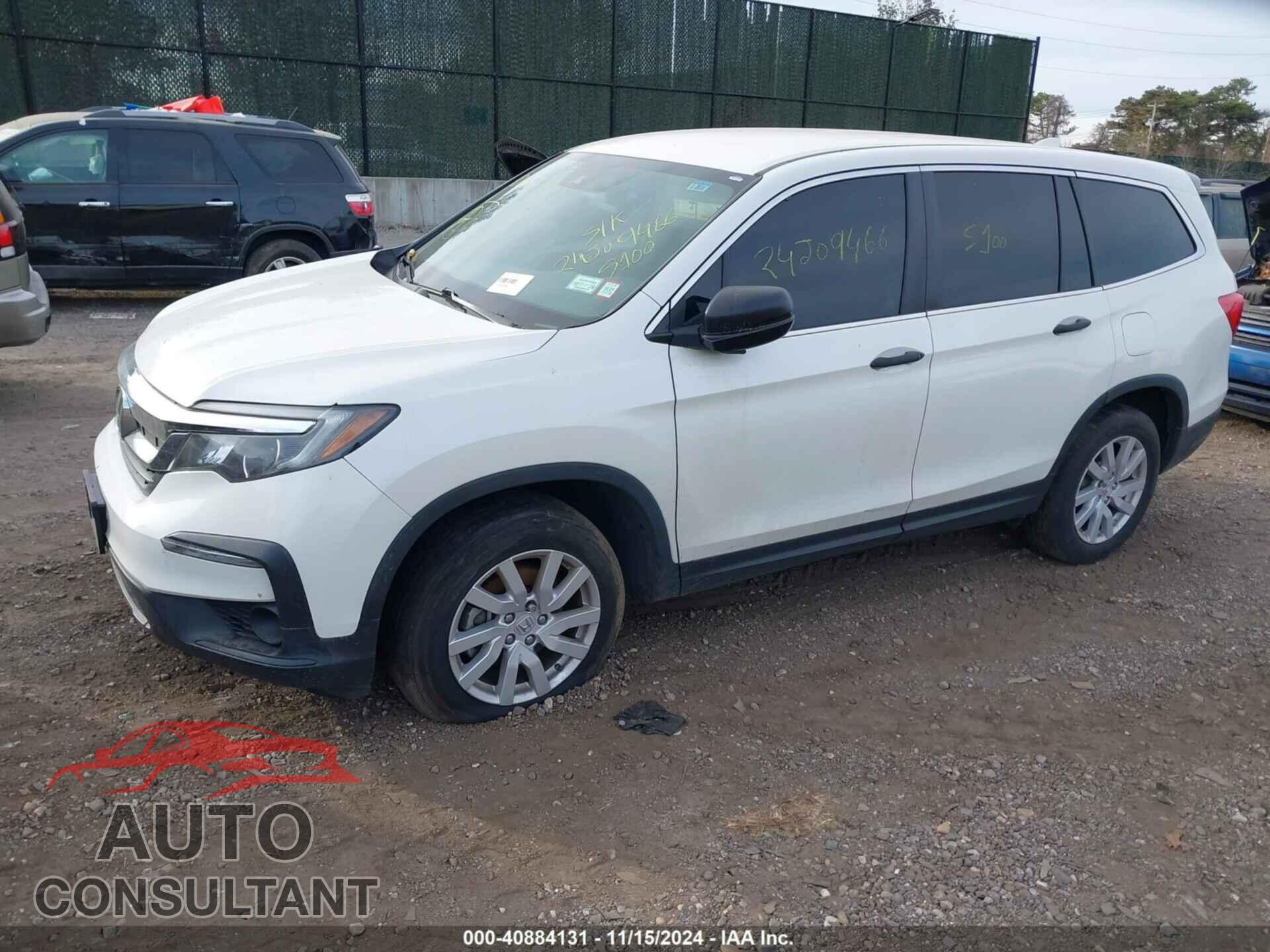HONDA PILOT 2019 - 5FNYF6H11KB086294