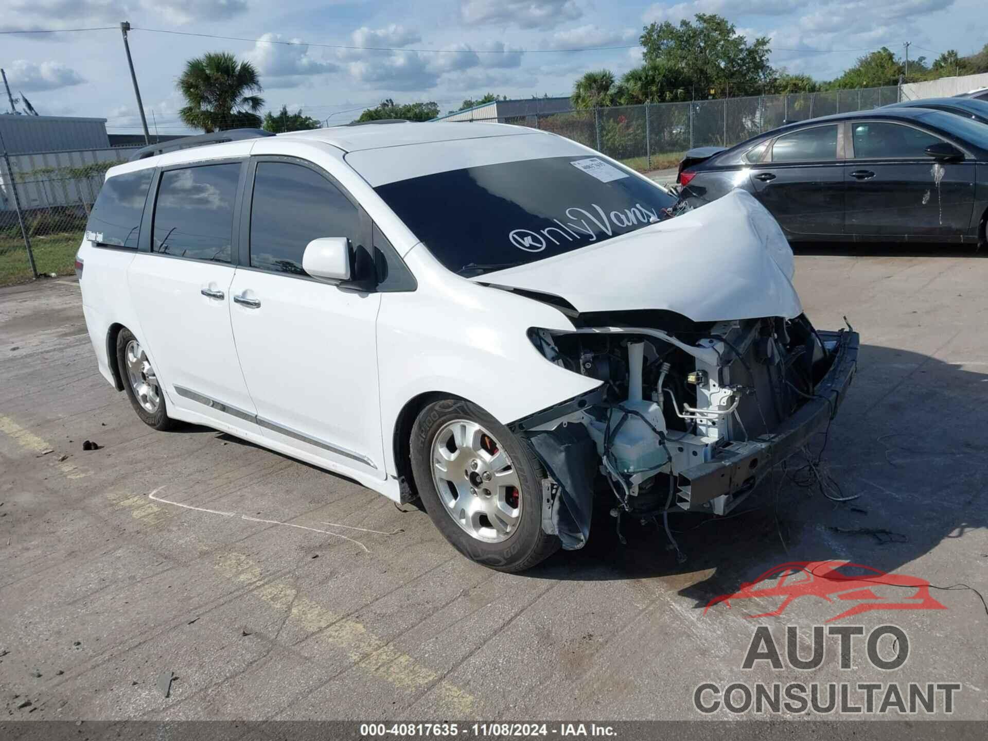 TOYOTA SIENNA 2015 - 5TDXK3DC4FS678965