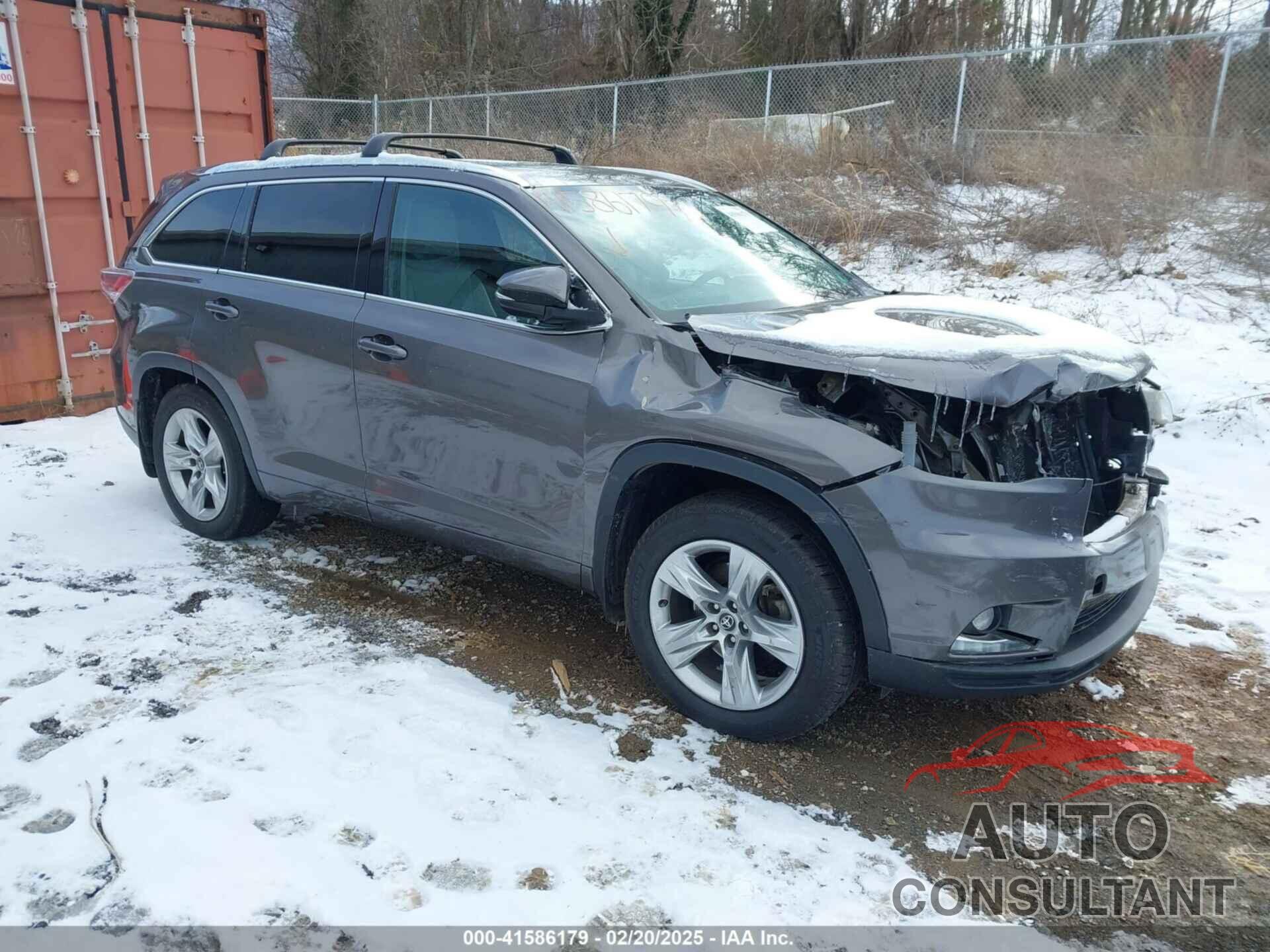 TOYOTA HIGHLANDER 2016 - 5TDDKRFH8GS352568