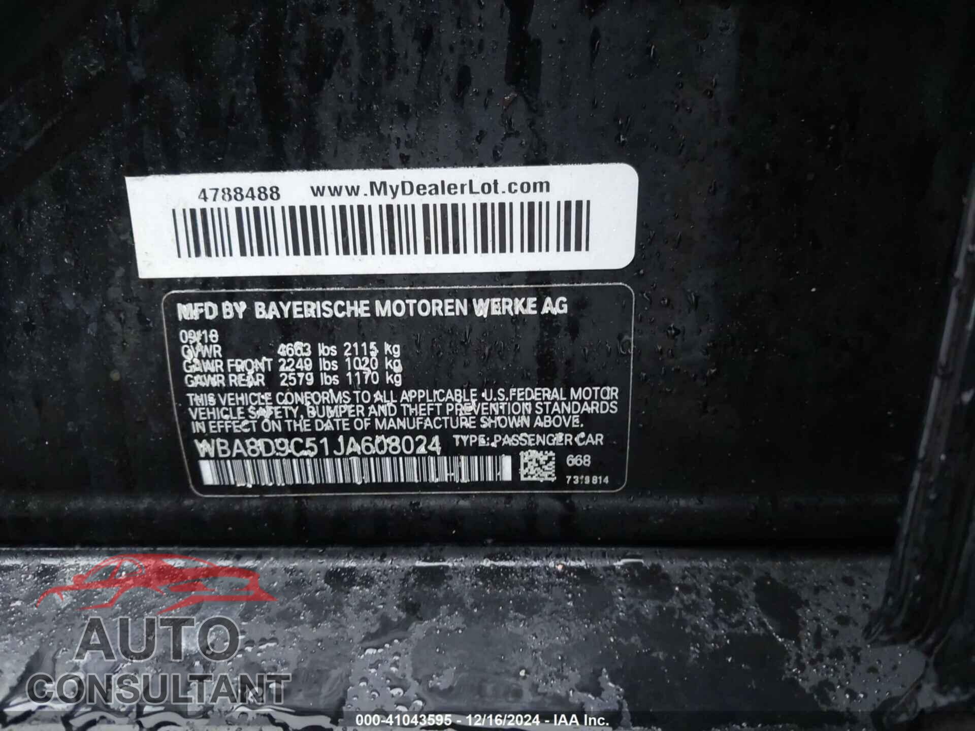 BMW 330 2018 - WBA8D9C51JA608024