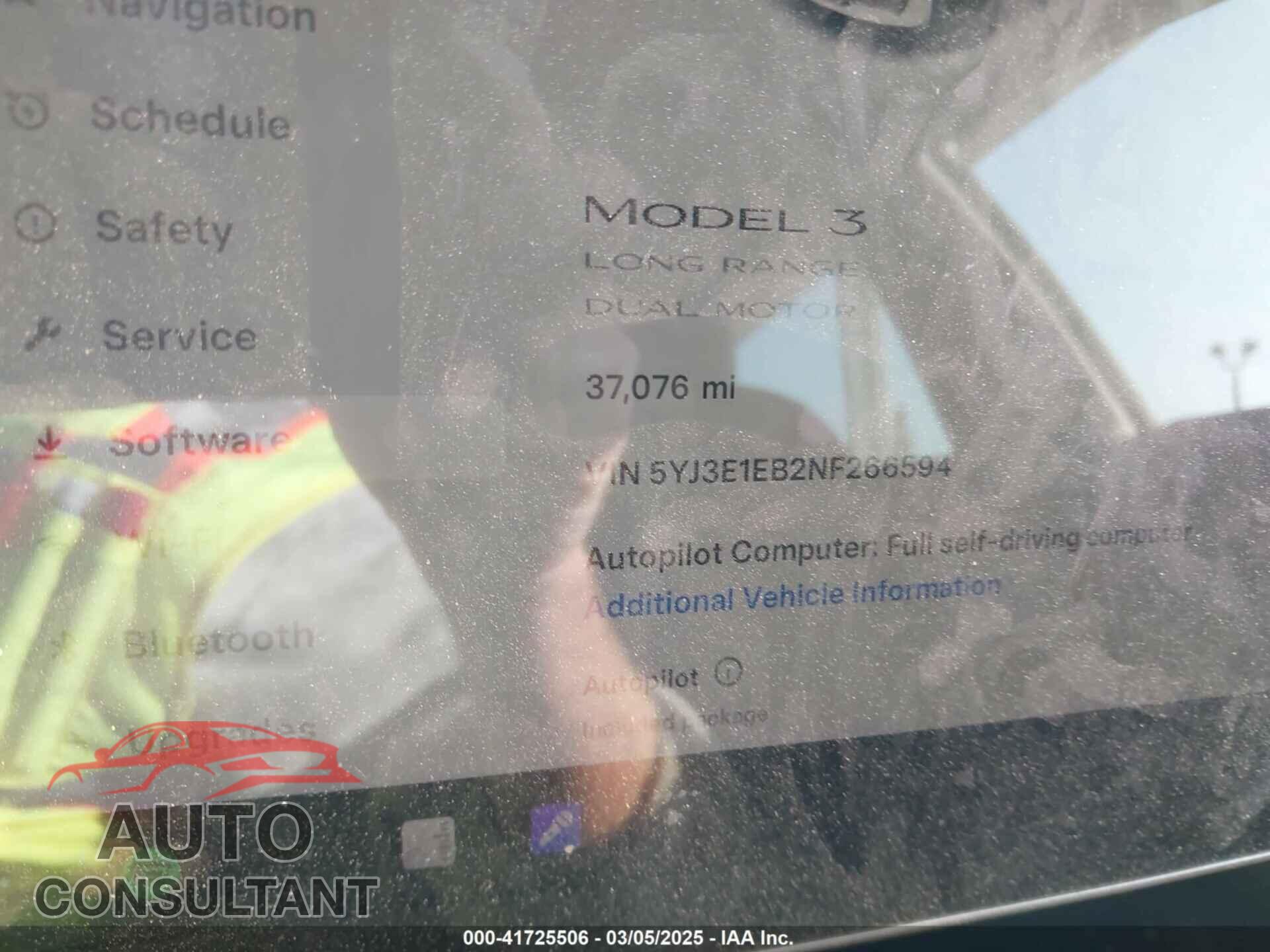 TESLA MODEL 3 2022 - 5YJ3E1EB2NF266594