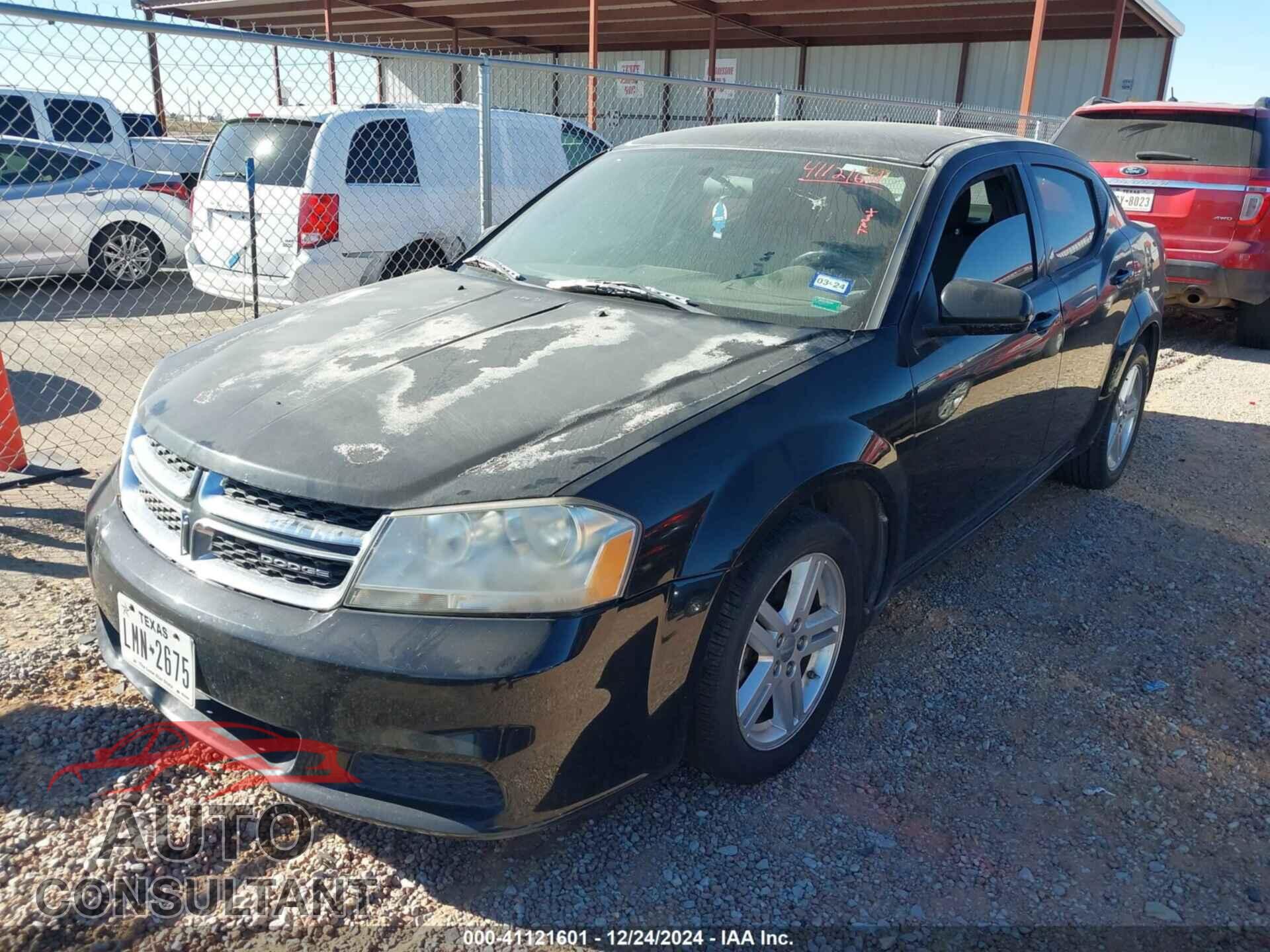 DODGE AVENGER 2012 - 1C3CDZCB8CN193092