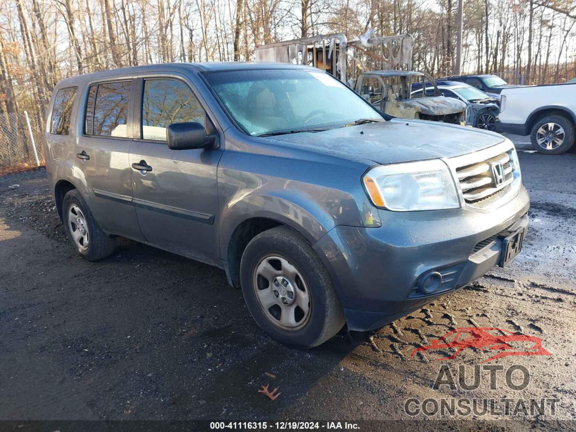 HONDA PILOT 2012 - 5FNYF4H22CB013367