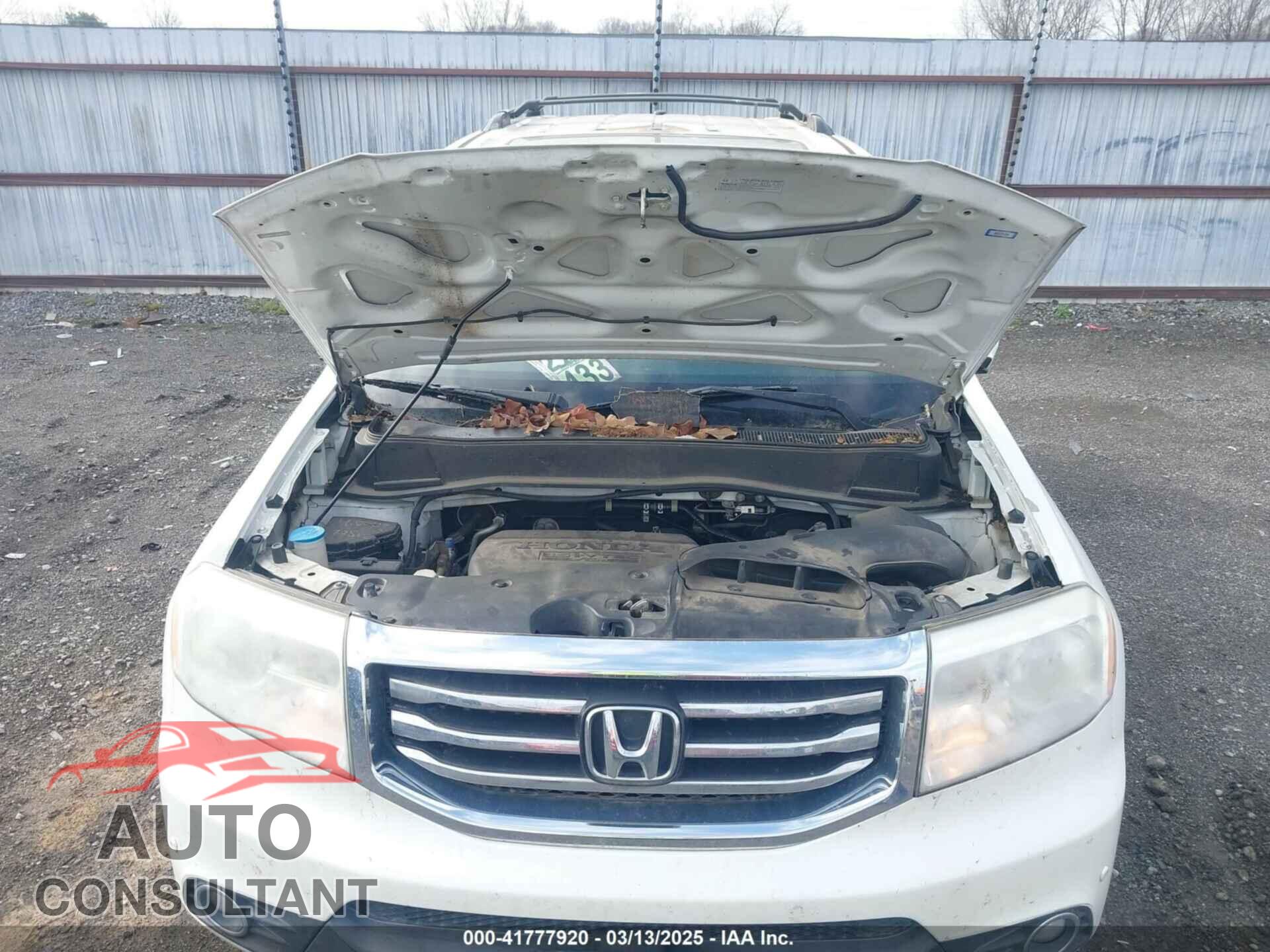 HONDA PILOT 2012 - 5FNYF3H95CB012513