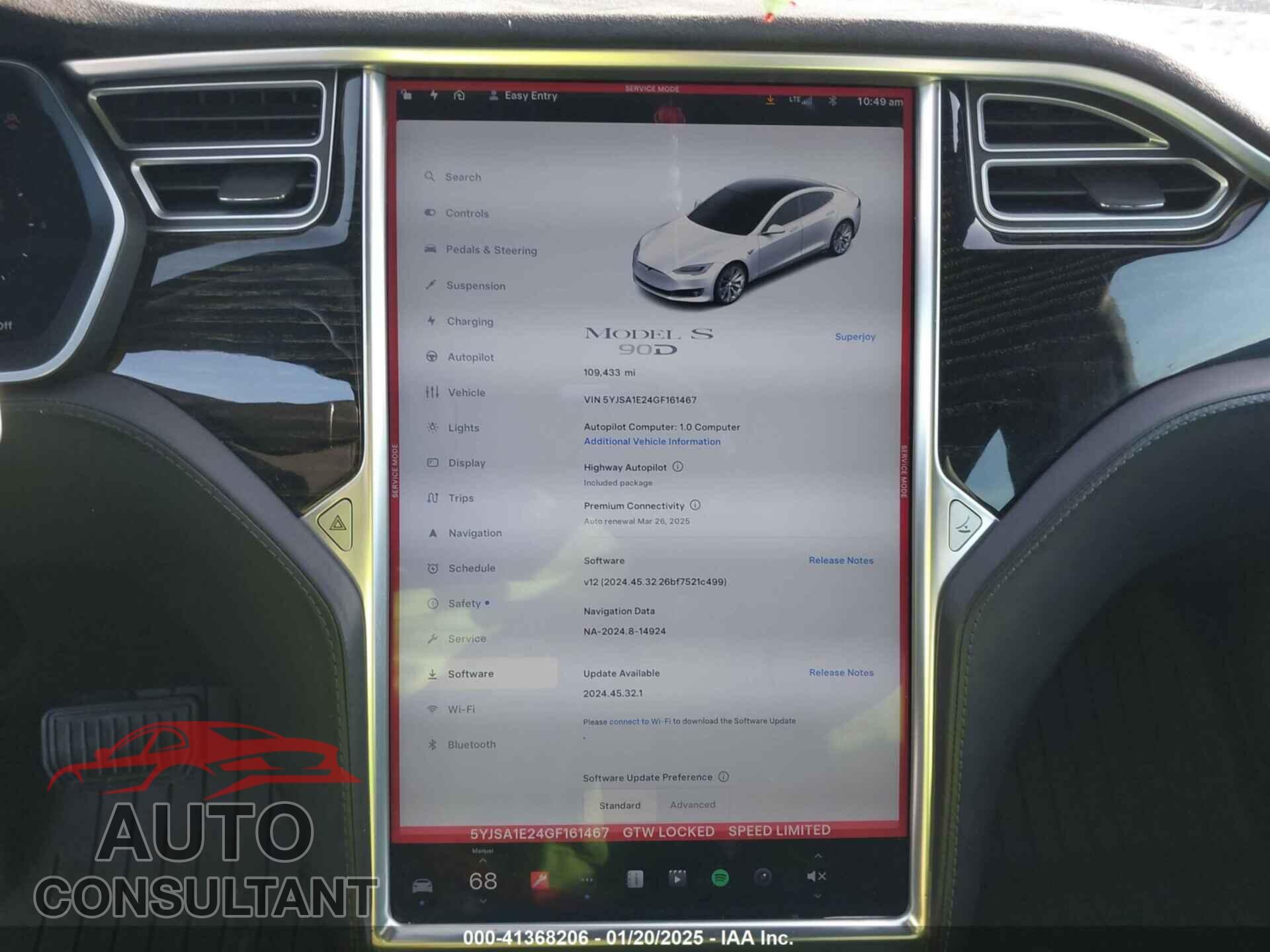 TESLA MODEL S 2016 - 5YJSA1E24GF161467