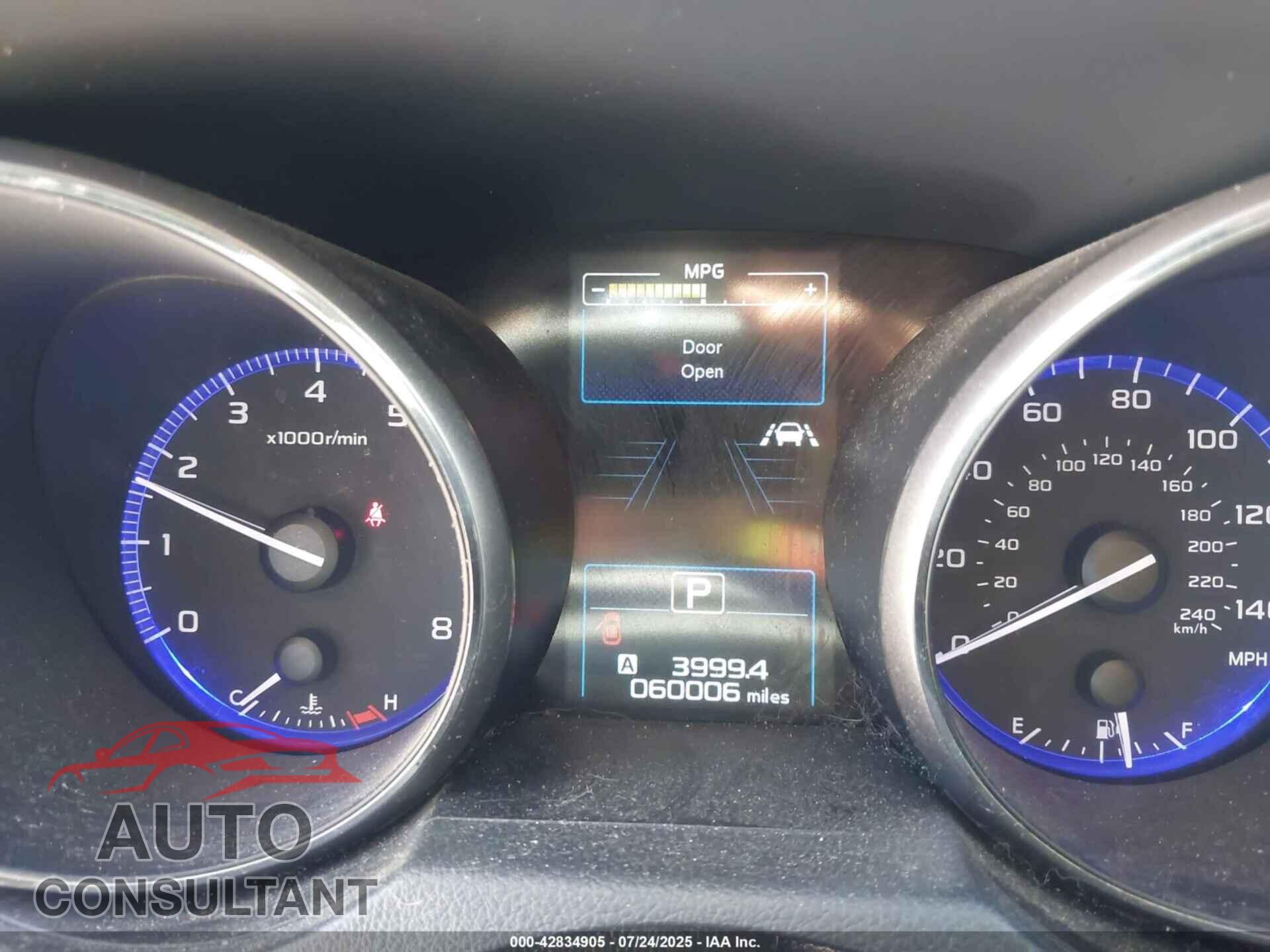 SUBARU OUTBACK 2019 - 4S4BSAFC8K3328032