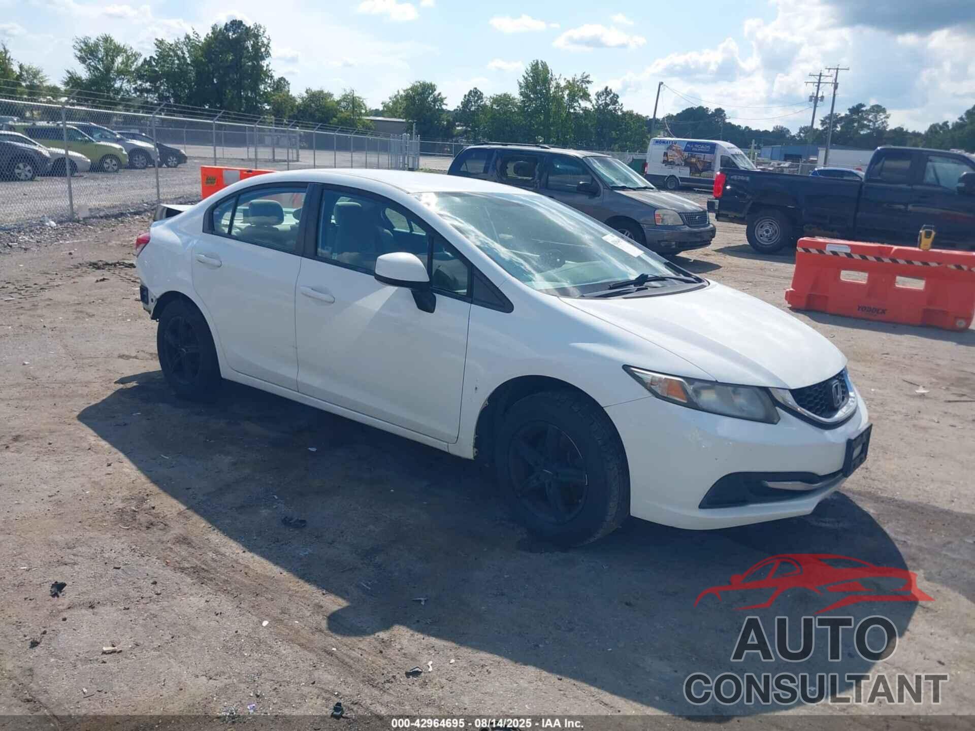 HONDA CIVIC 2013 - 19XFB2F56DE286839