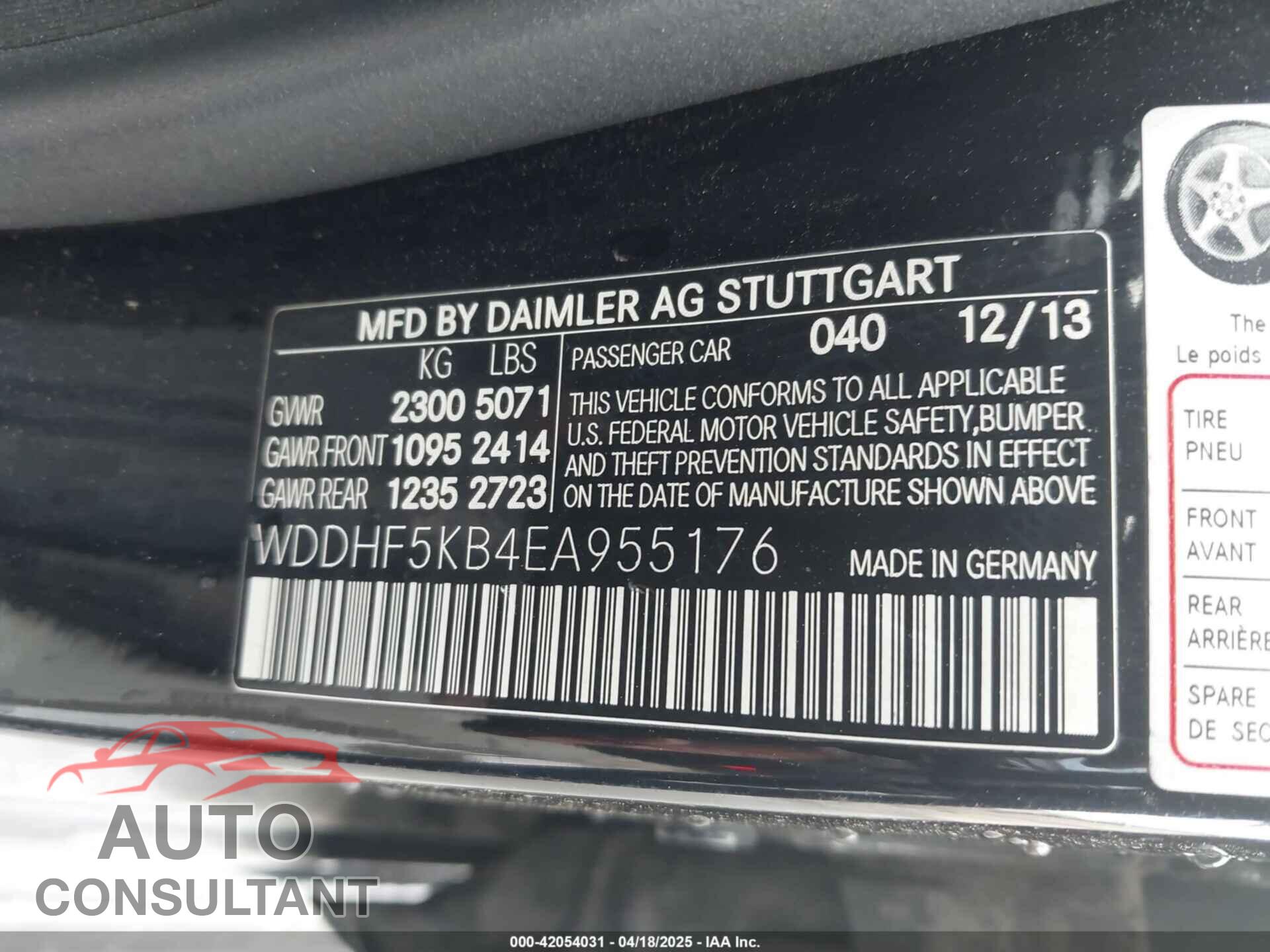 MERCEDES-BENZ E 350 2014 - WDDHF5KB4EA955176
