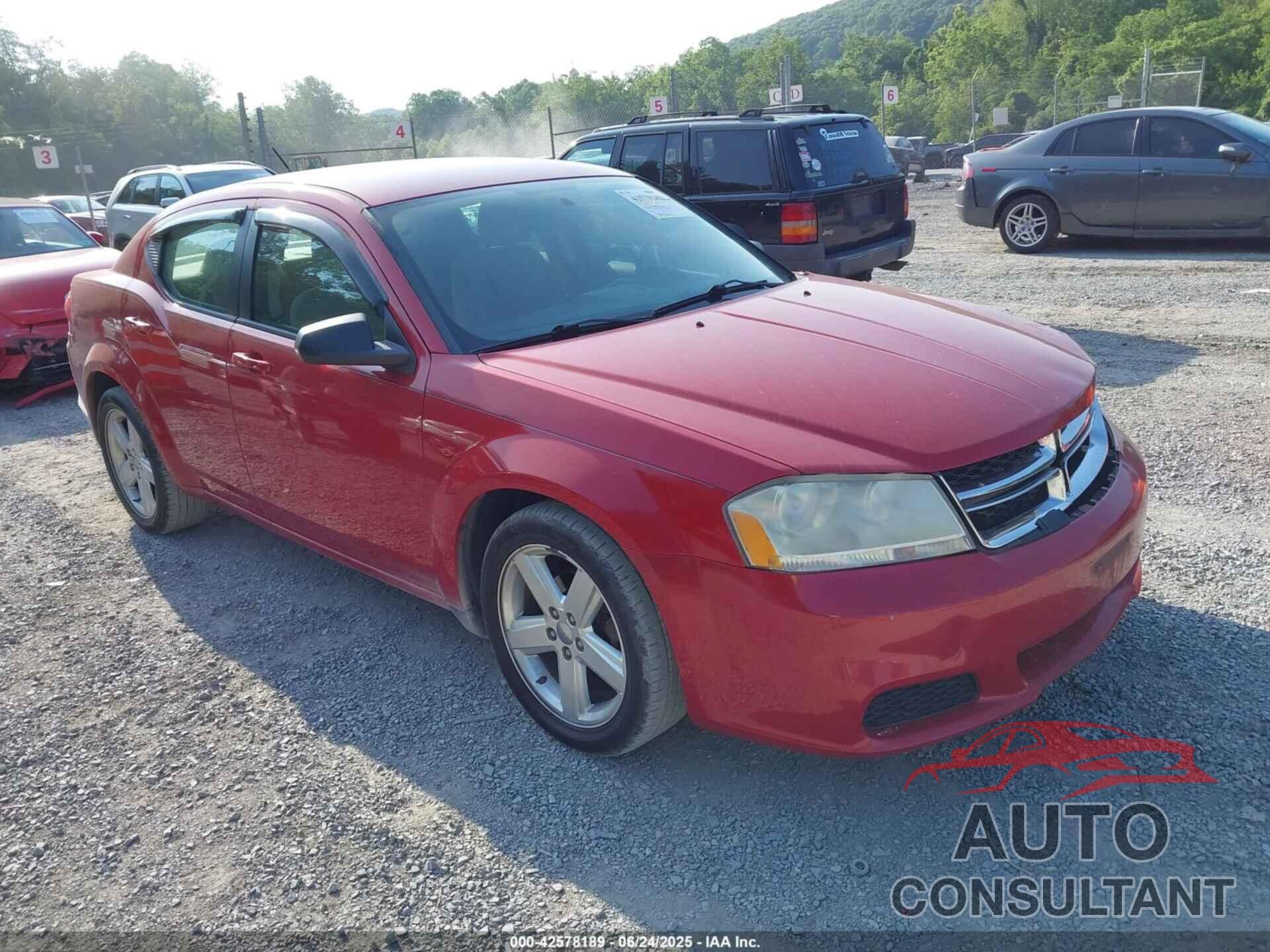 DODGE AVENGER 2013 - 1C3CDZAB8DN536293