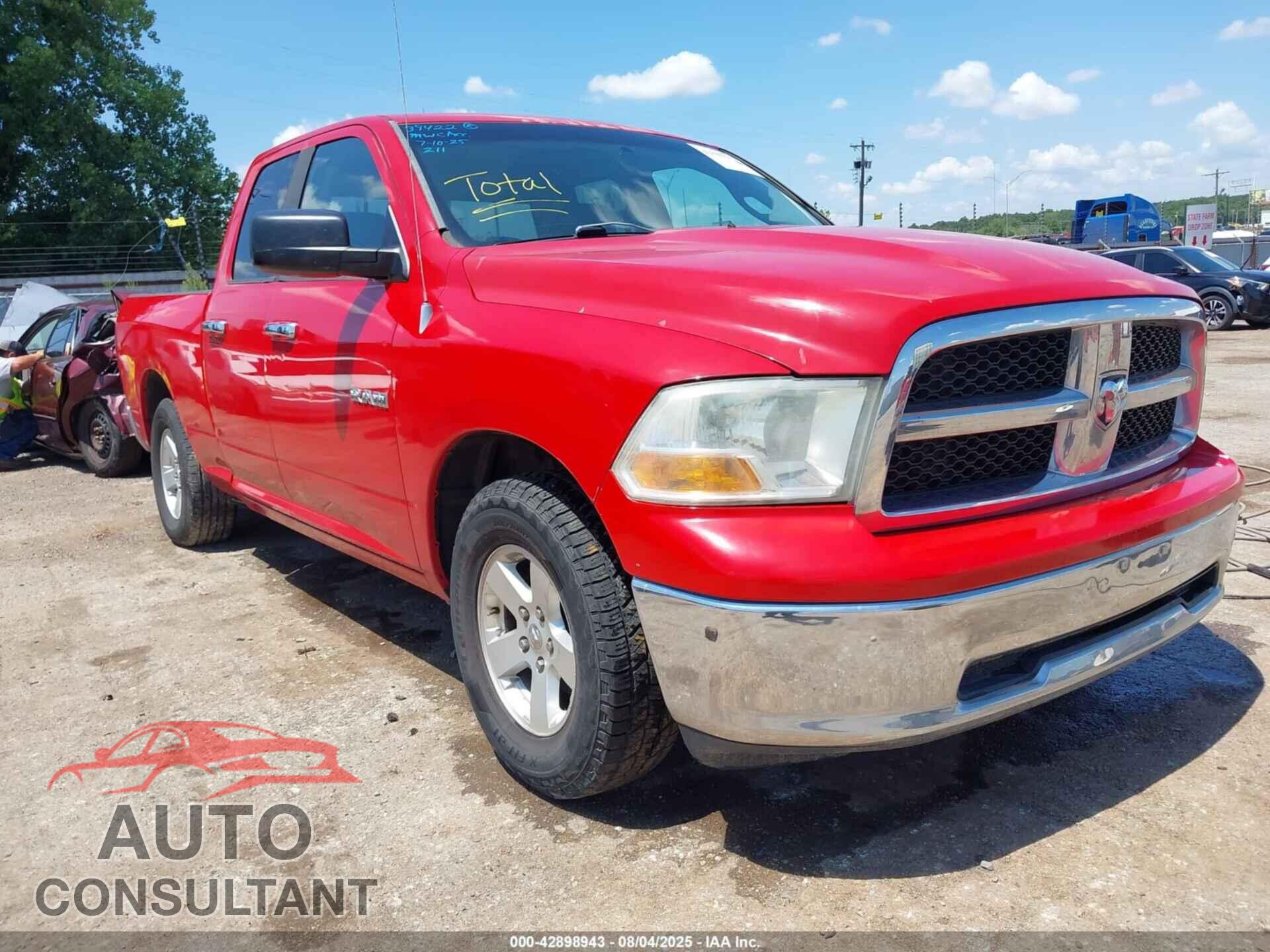 DODGE RAM 1500 2010 - 1D7RB1GP0AS179923