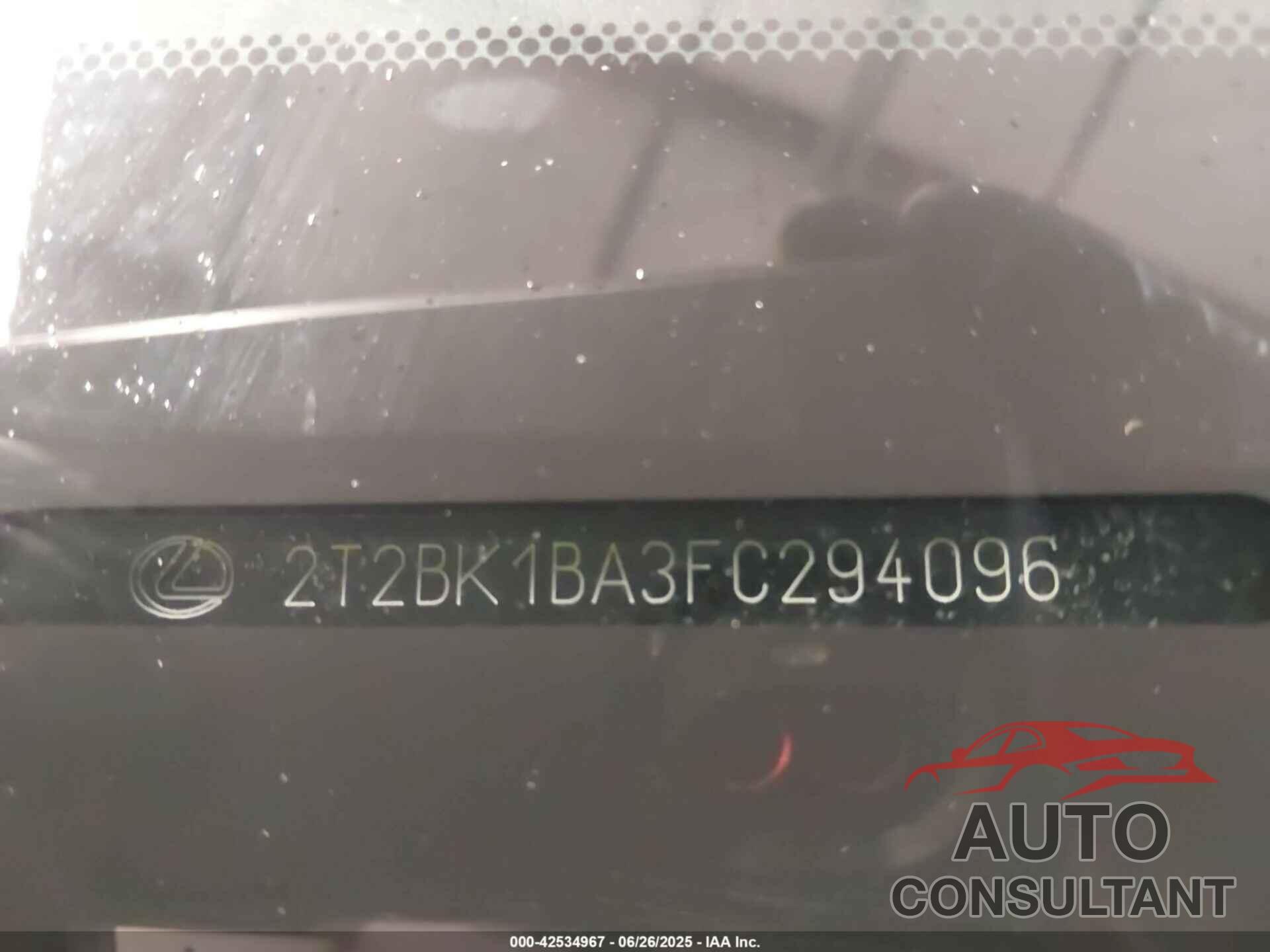 LEXUS RX 350 2015 - 2T2BK1BA3FC294096