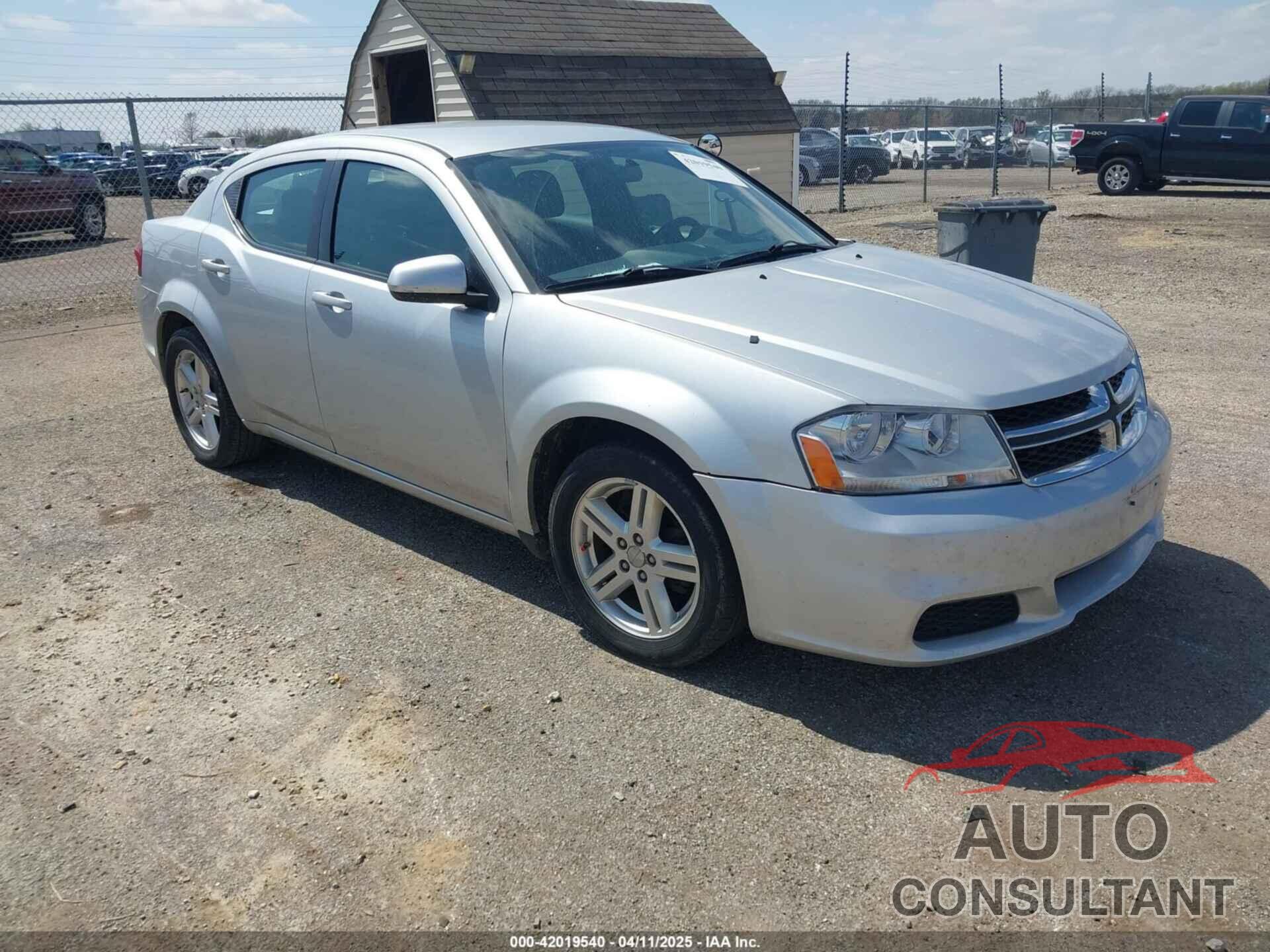 DODGE AVENGER 2012 - 1C3CDZCB5CN144609