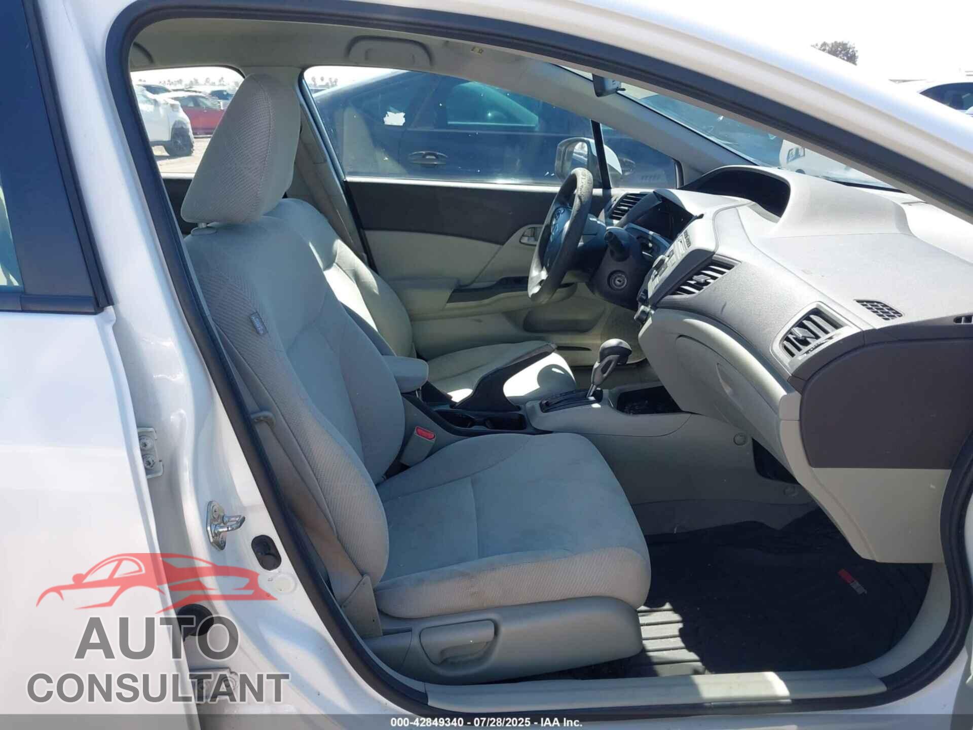 HONDA CIVIC 2012 - 19XFB2F59CE362861