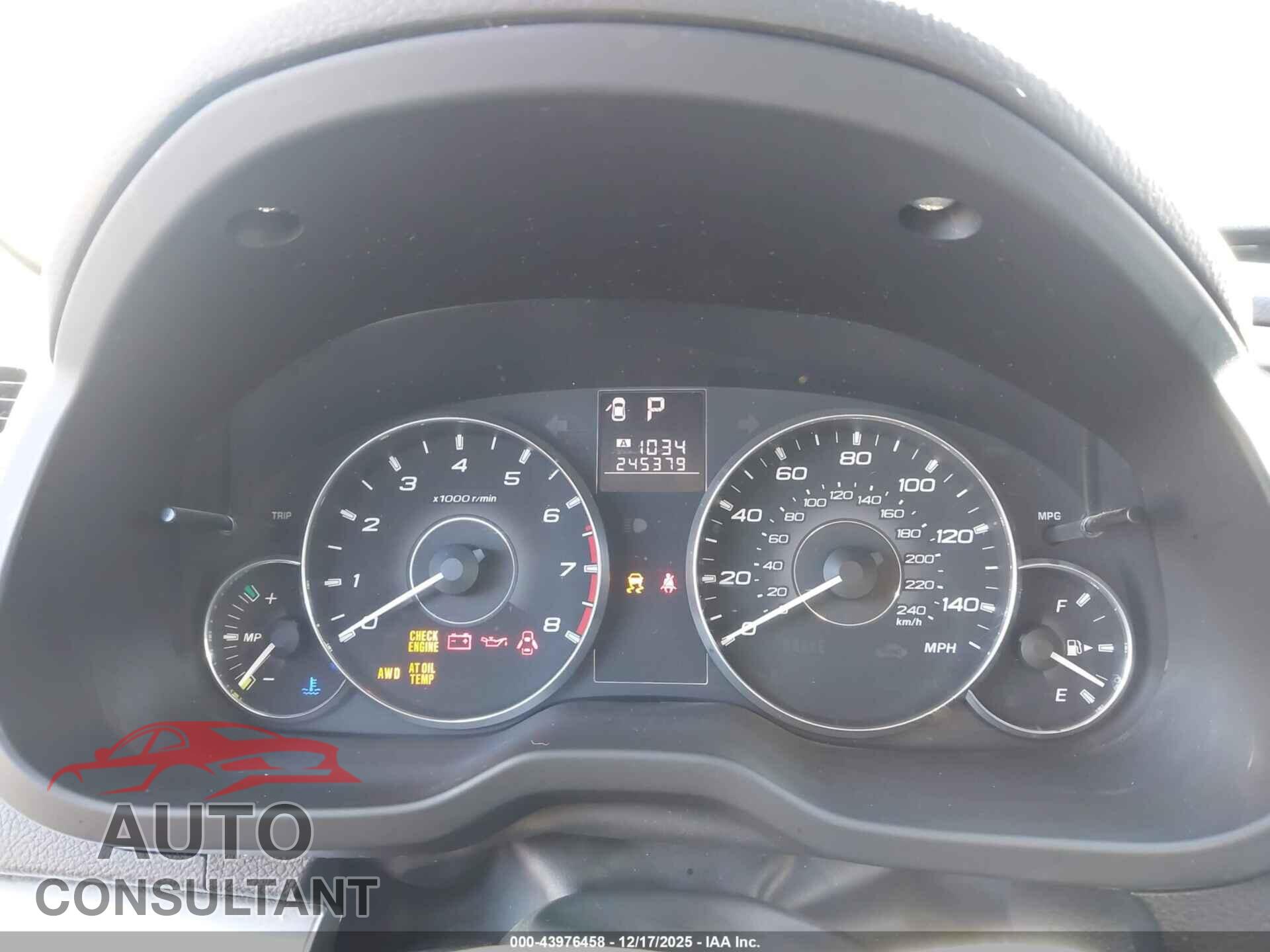 SUBARU OUTBACK 2011 - 4S4BRBFC2B3315939