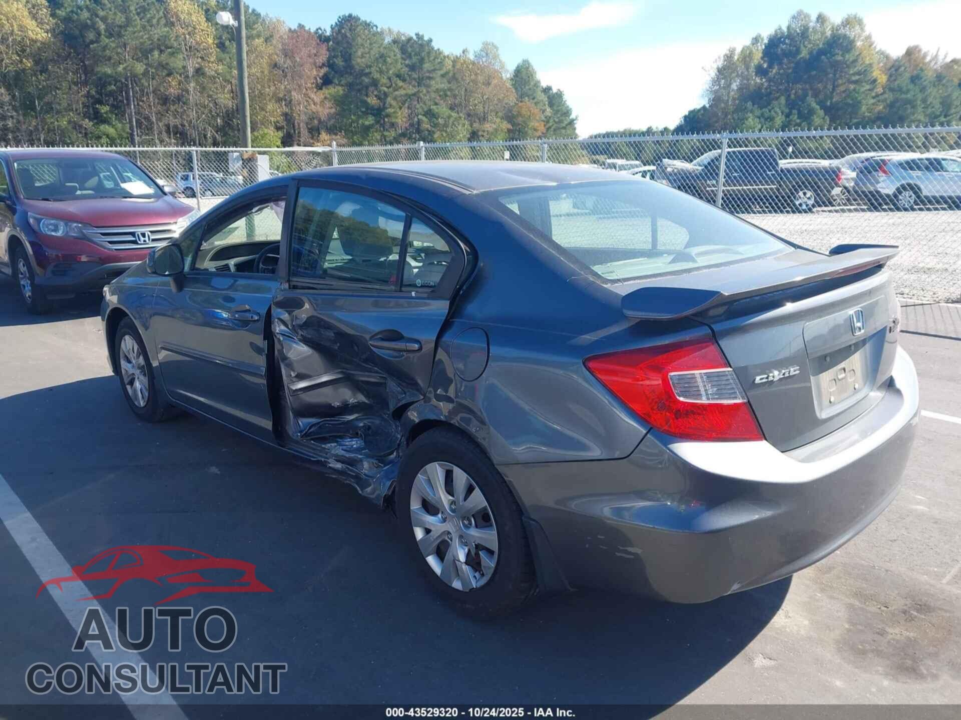HONDA CIVIC 2012 - 19XFB2F57CE007137