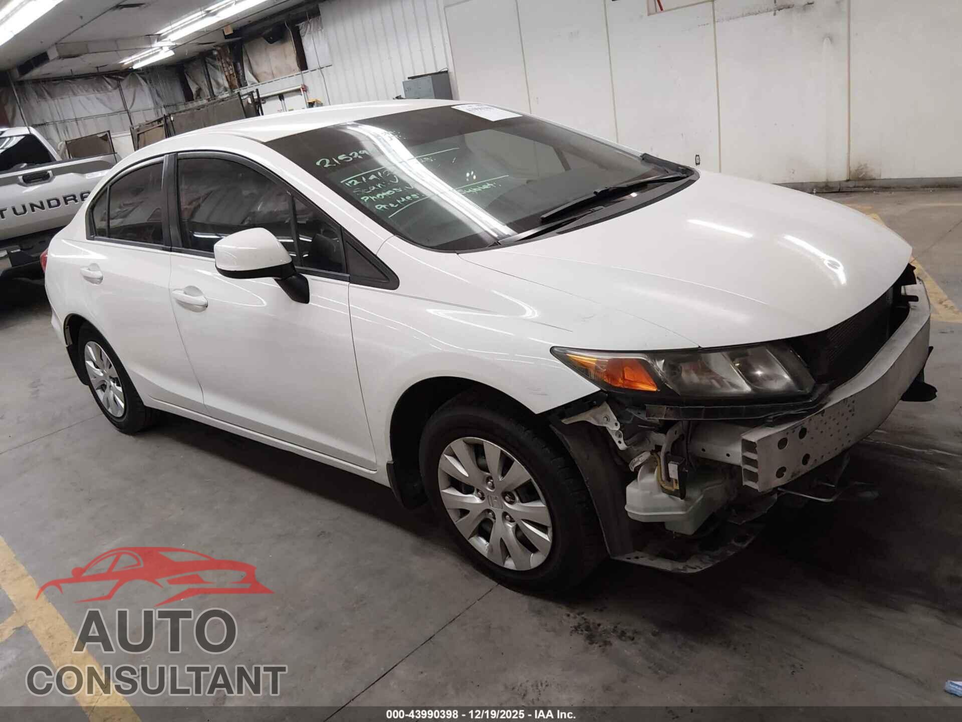 HONDA CIVIC 2012 - 2HGFB2F56CH594081