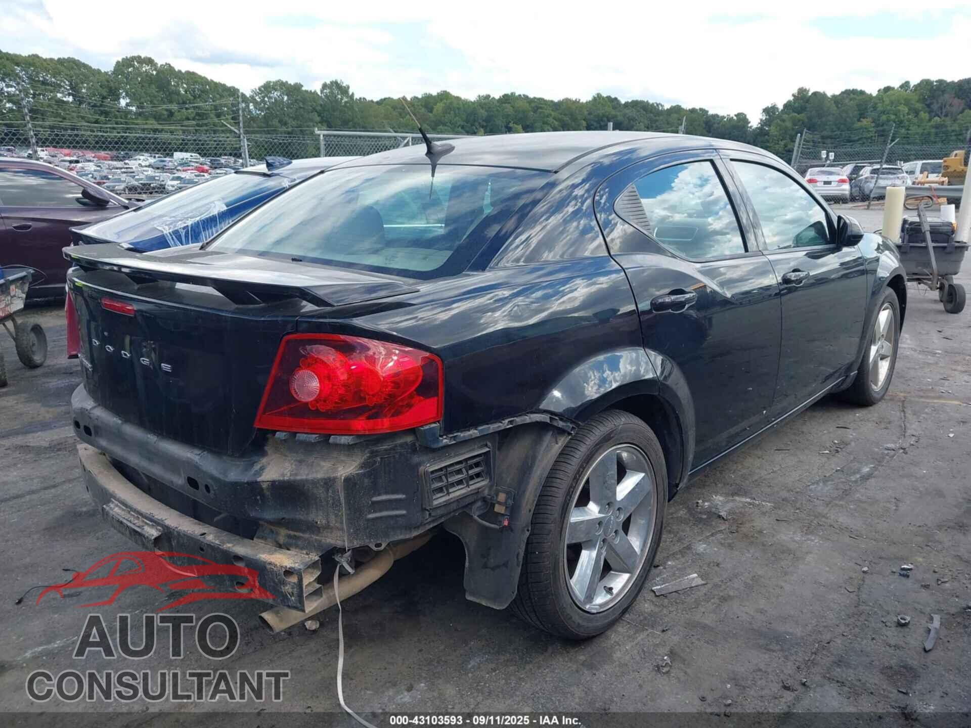 DODGE AVENGER 2013 - 1C3CDZCB4DN554786