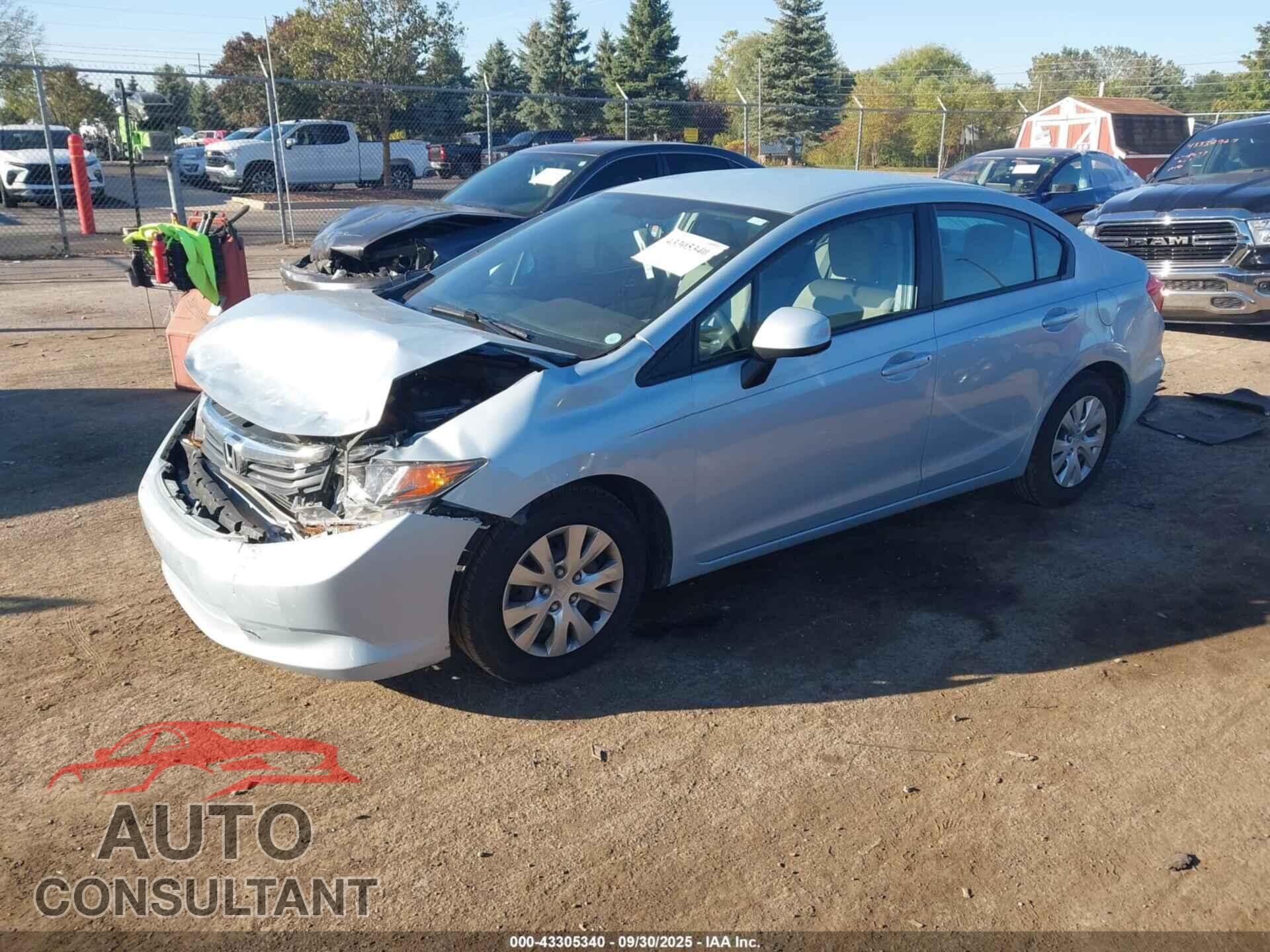 HONDA CIVIC 2012 - 19XFB2F50CE000935