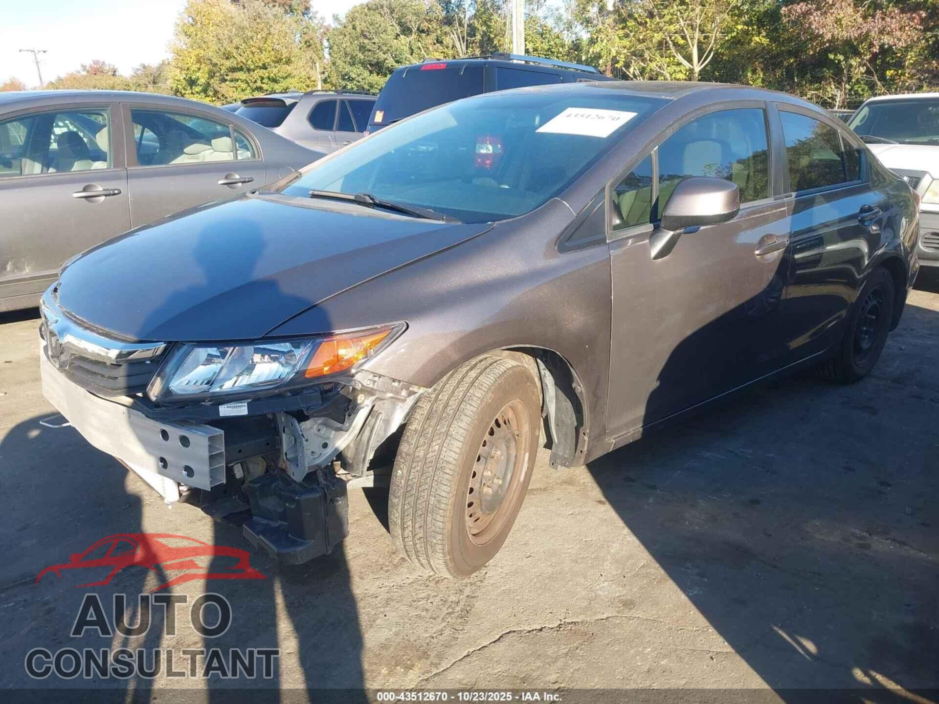 HONDA CIVIC 2012 - 19XFB2F58CE065211
