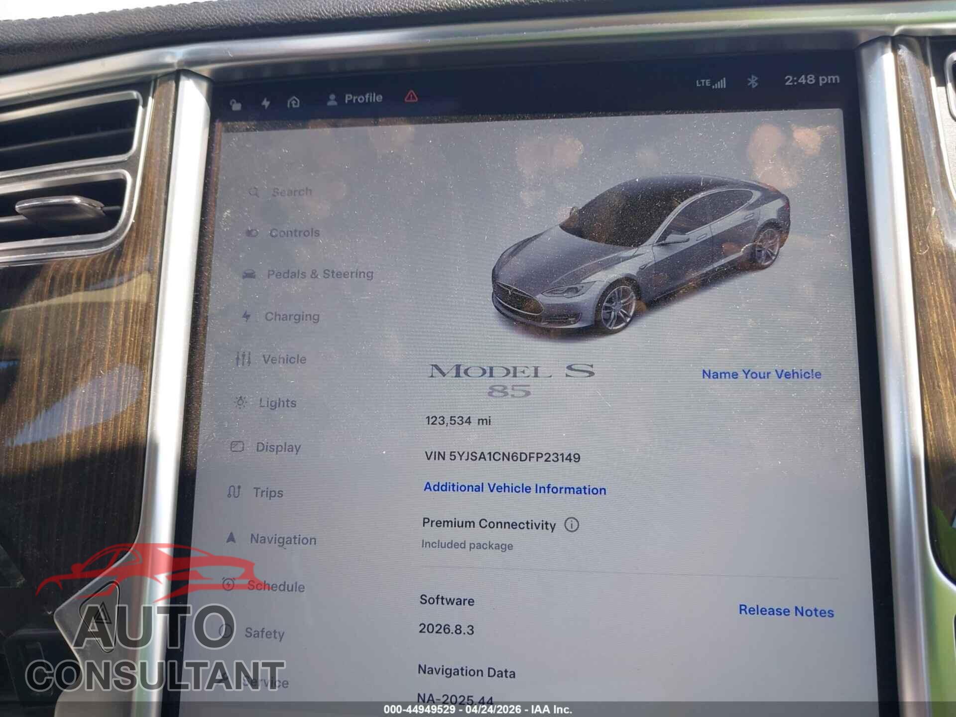 TESLA MODEL S 2013 - 5YJSA1CN6DFP23149
