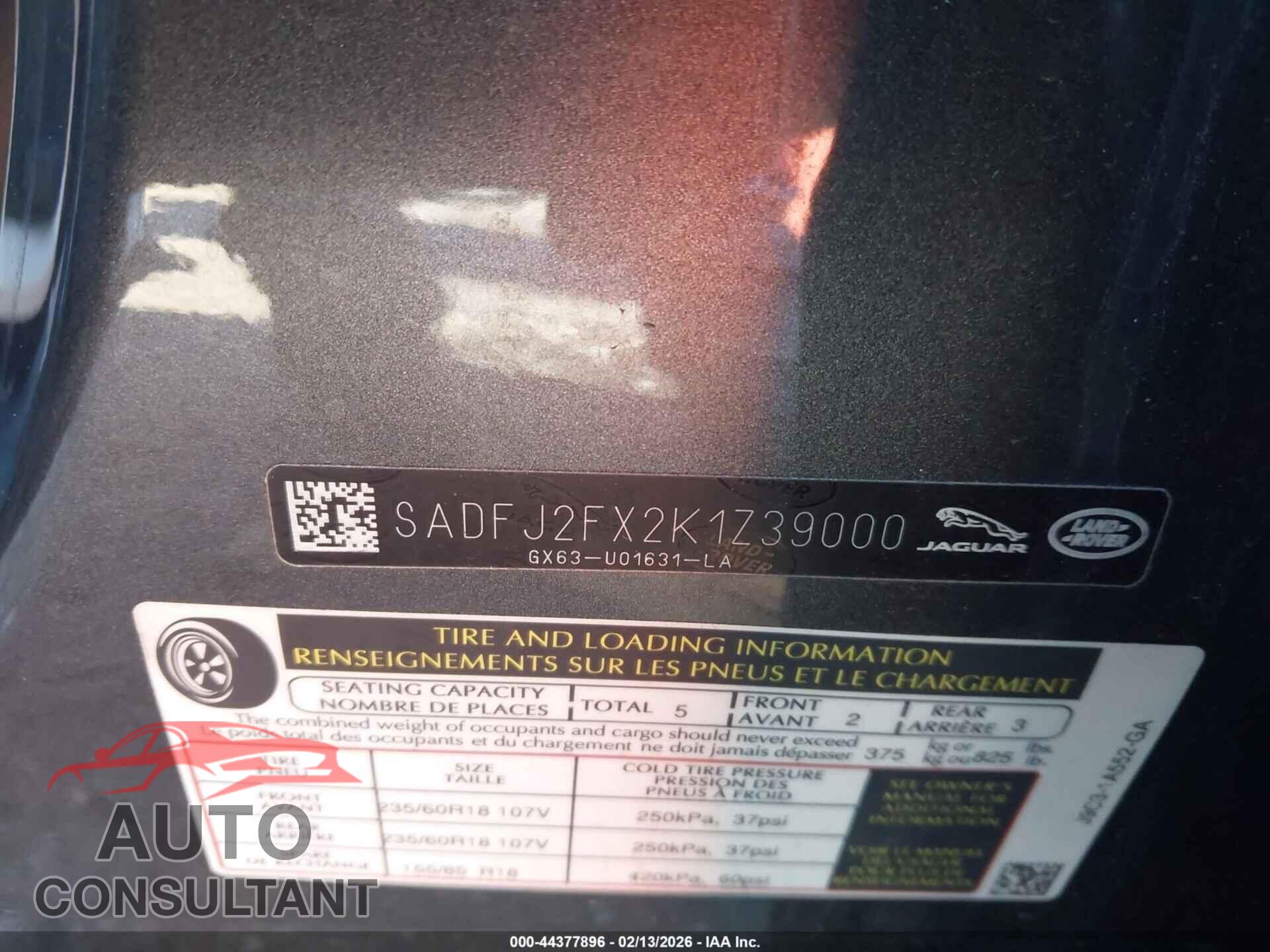 JAGUAR E-PACE 2019 - SADFJ2FX2K1Z39000