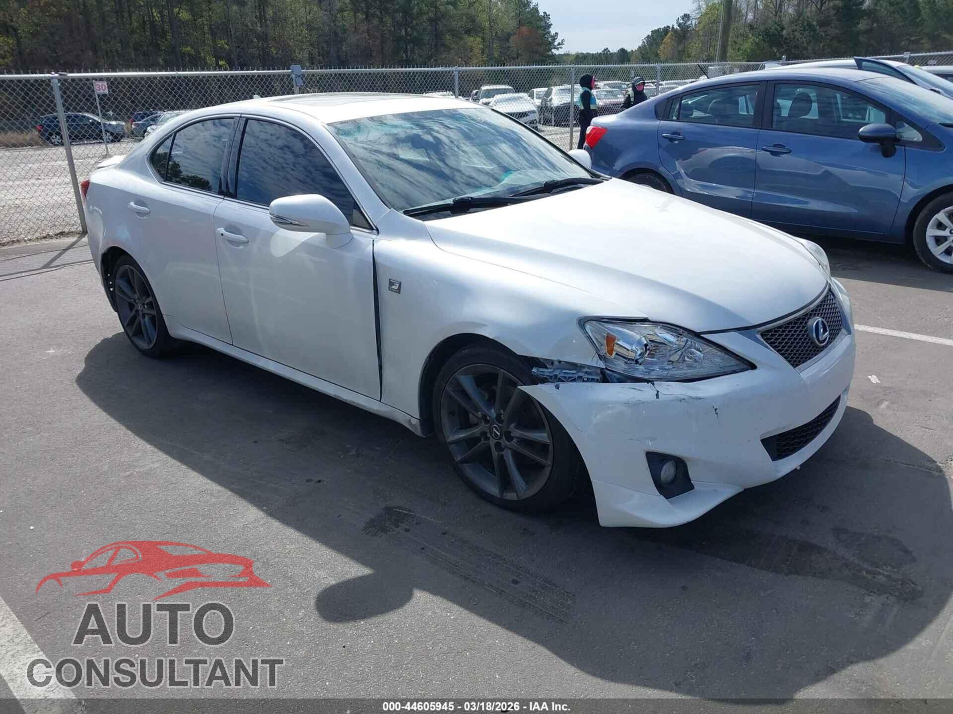 LEXUS IS 250 2012 - JTHBF5C27C5165924