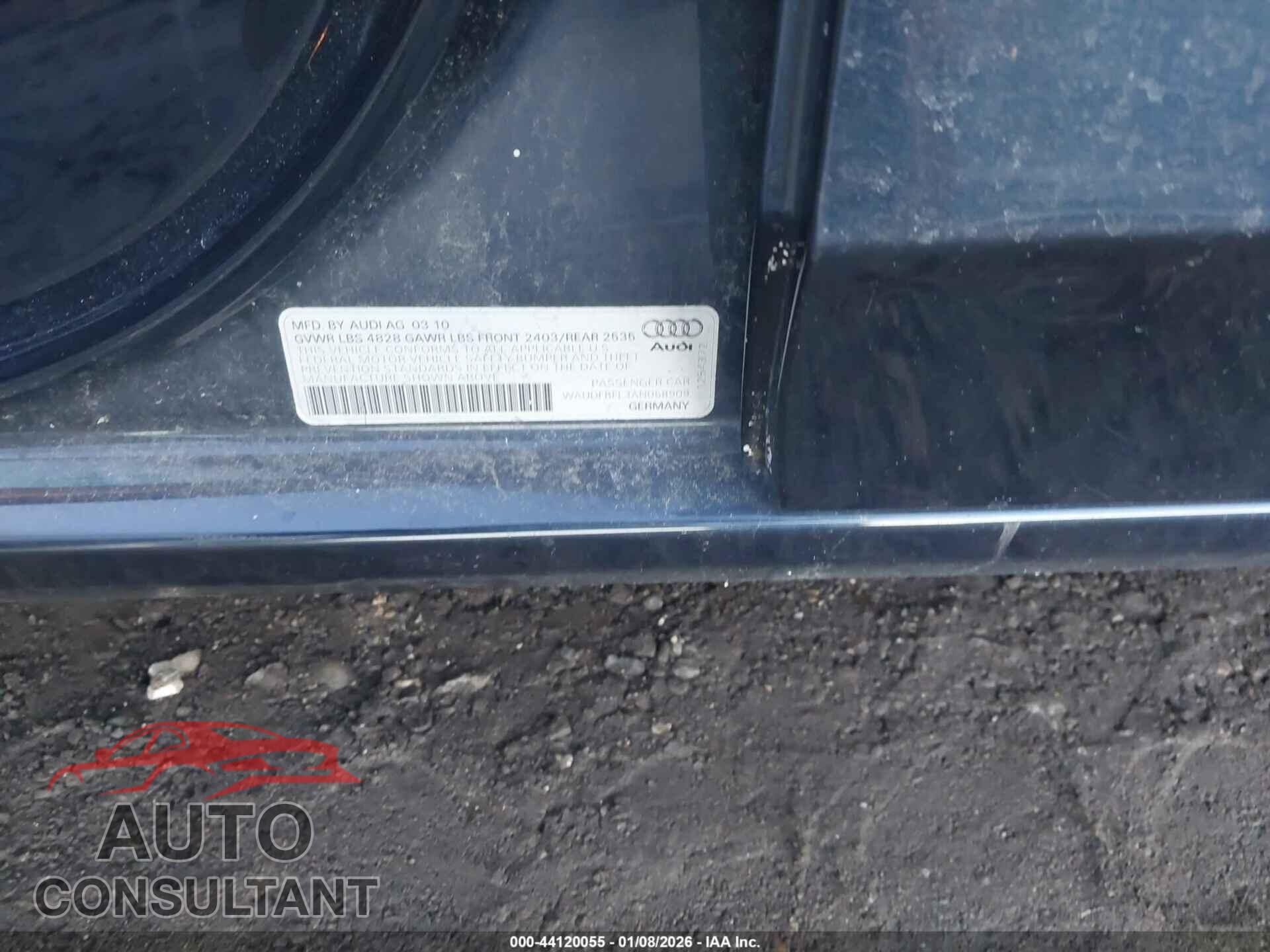 AUDI A4 2010 - WAUDFBFL3AN058909