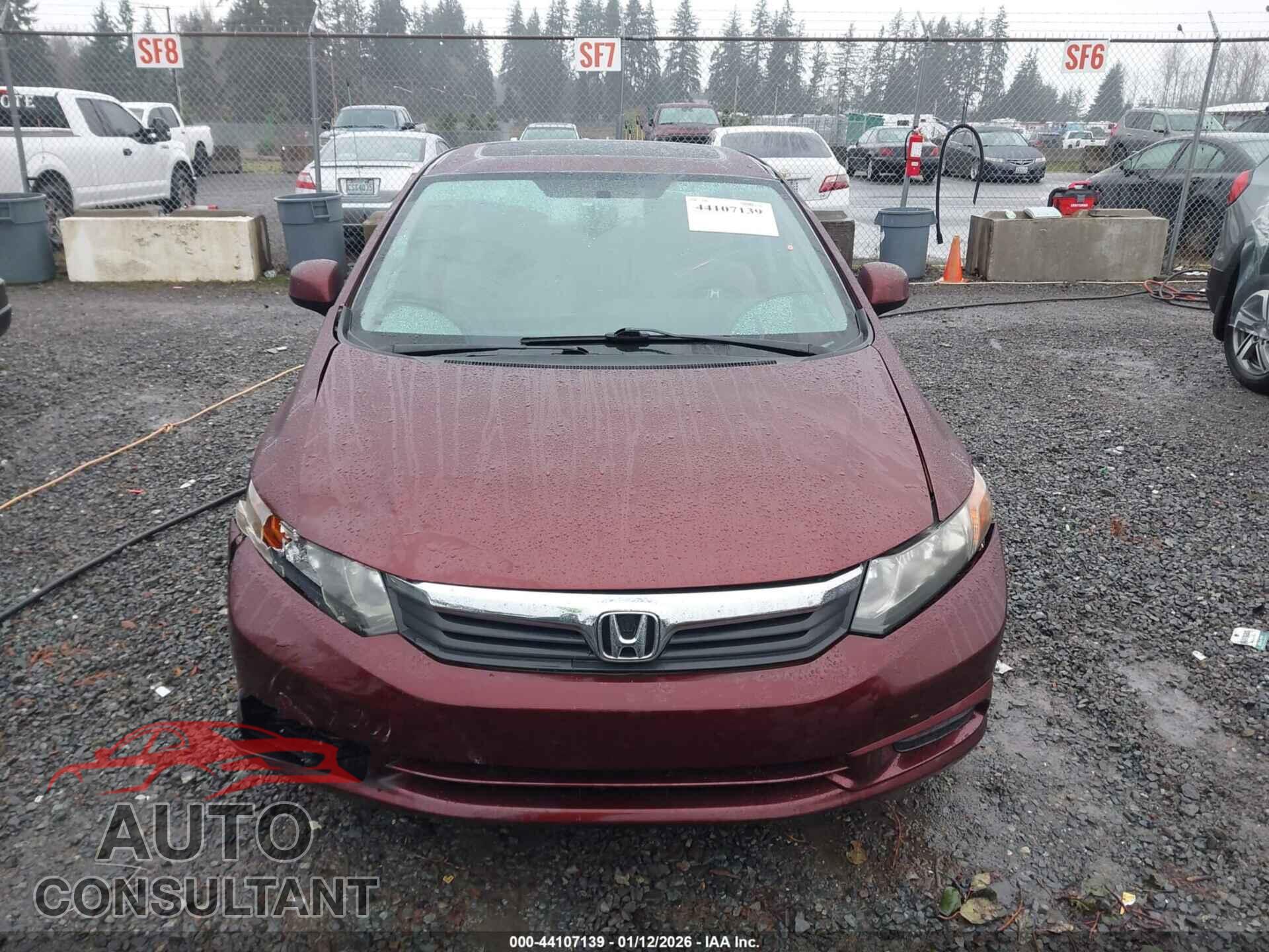 HONDA CIVIC 2012 - 19XFB2F99CE026968