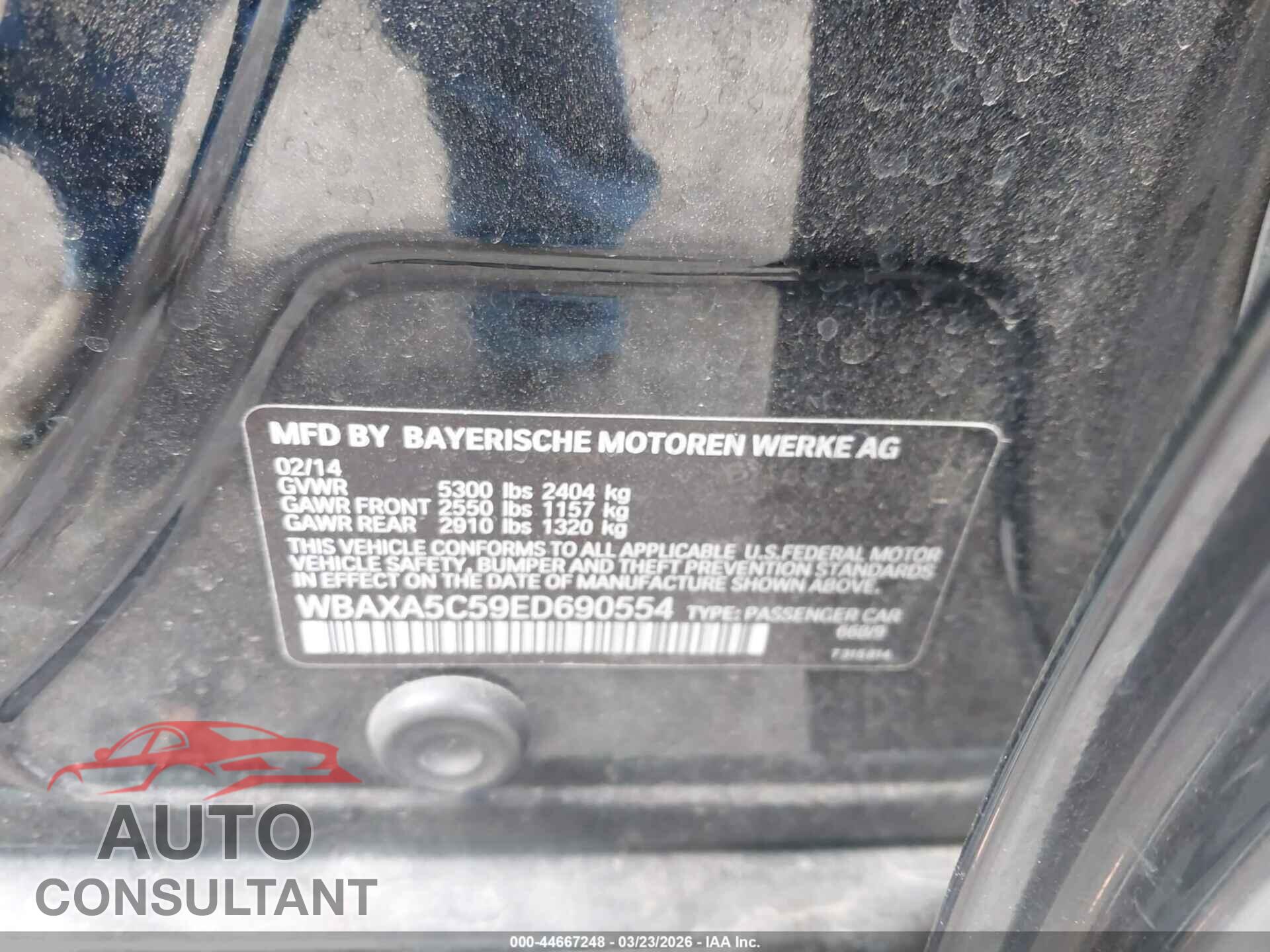 BMW 535D 2014 - WBAXA5C59ED690554