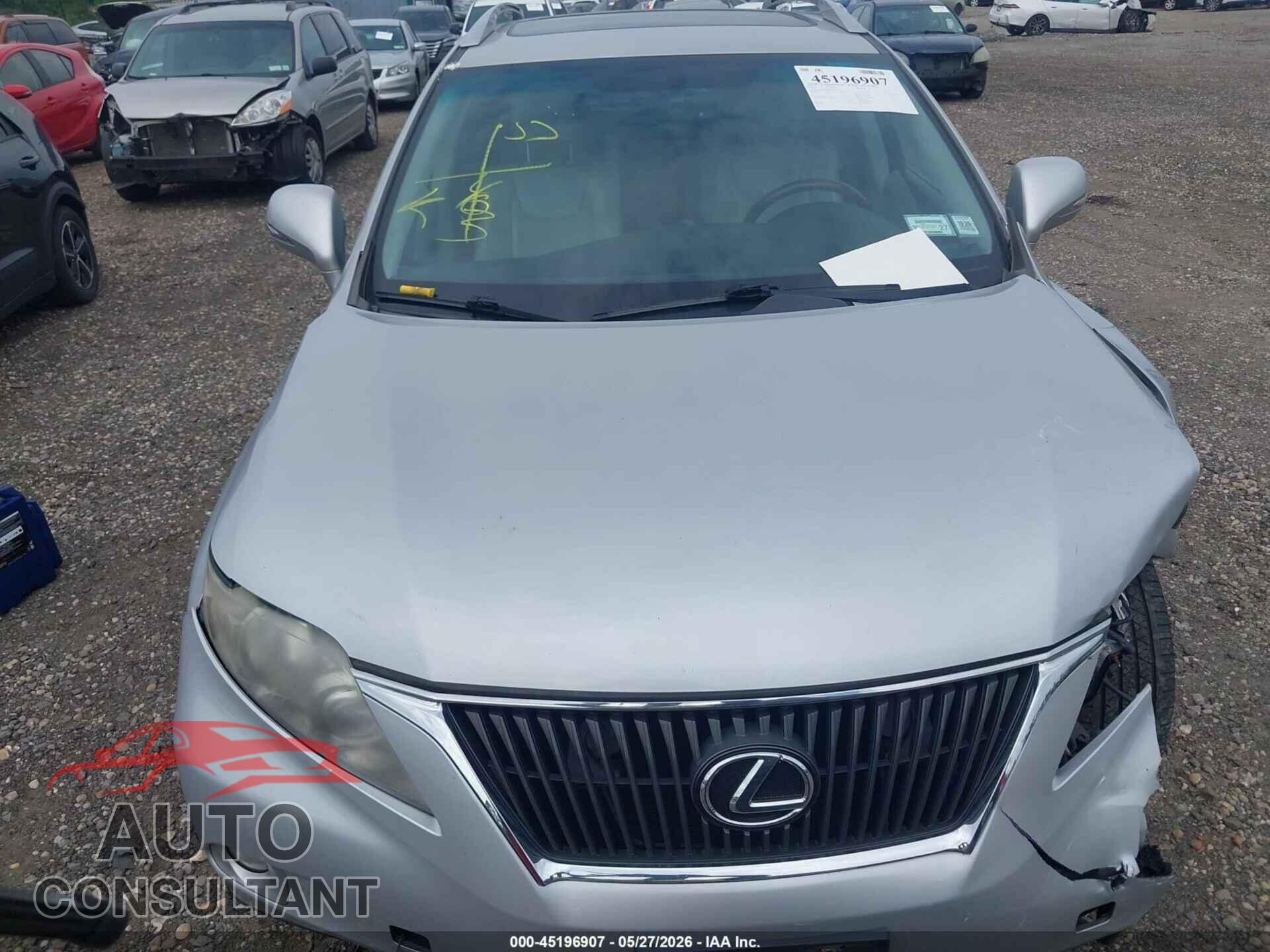 LEXUS RX 350 2010 - 2T2BK1BA0AC044176