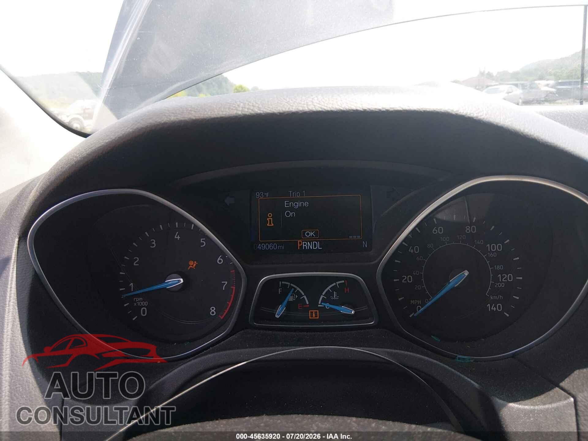 FORD FOCUS 2017 - 1FADP3F22HL212292
