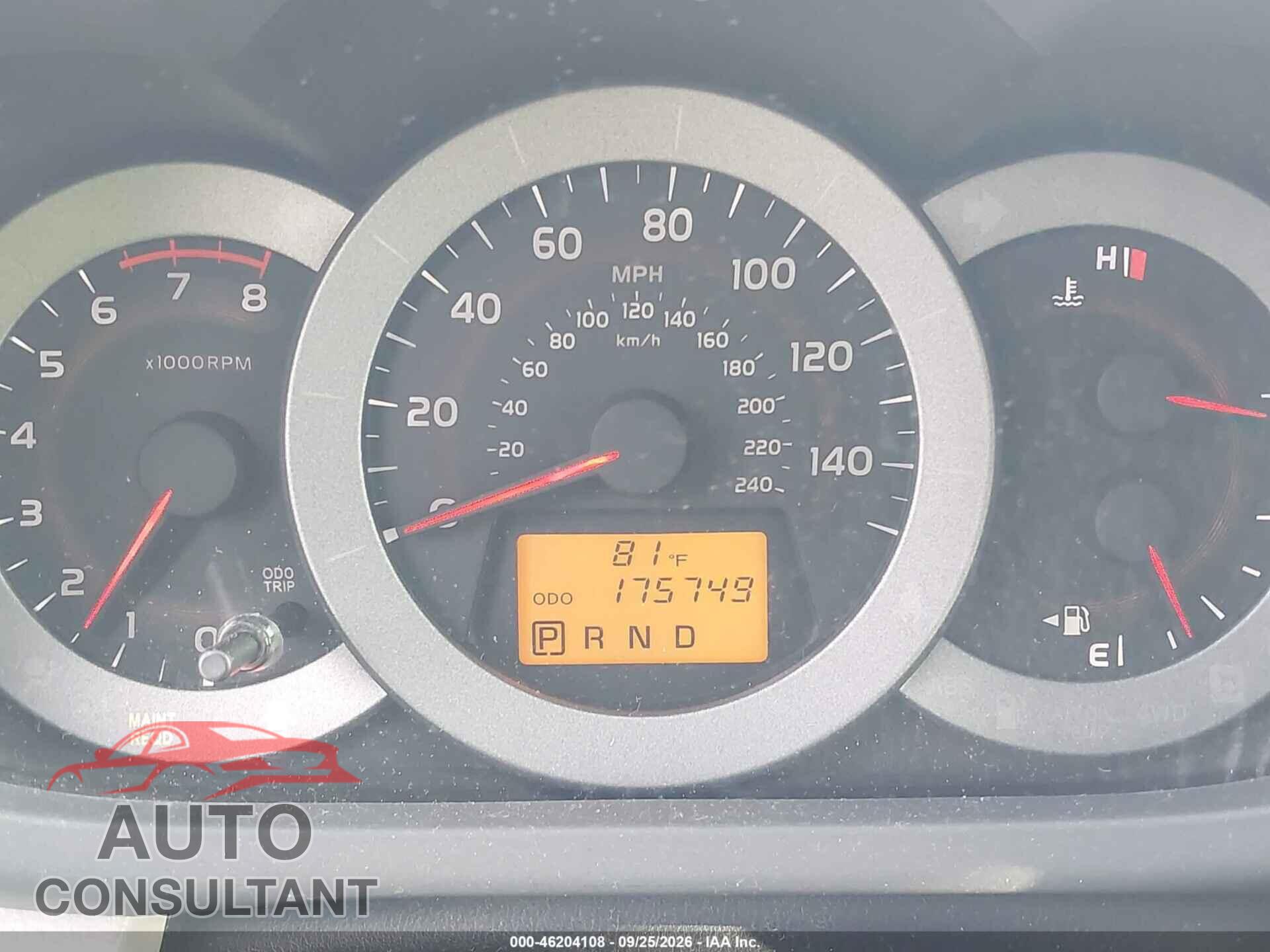 TOYOTA RAV4 2012 - 2T3YK4DV4CW017961