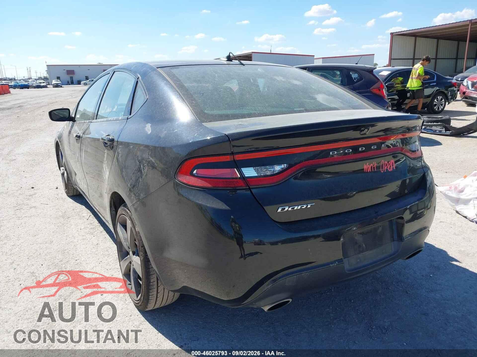 DODGE DART 2015 - 1C3CDFBB7FD193899