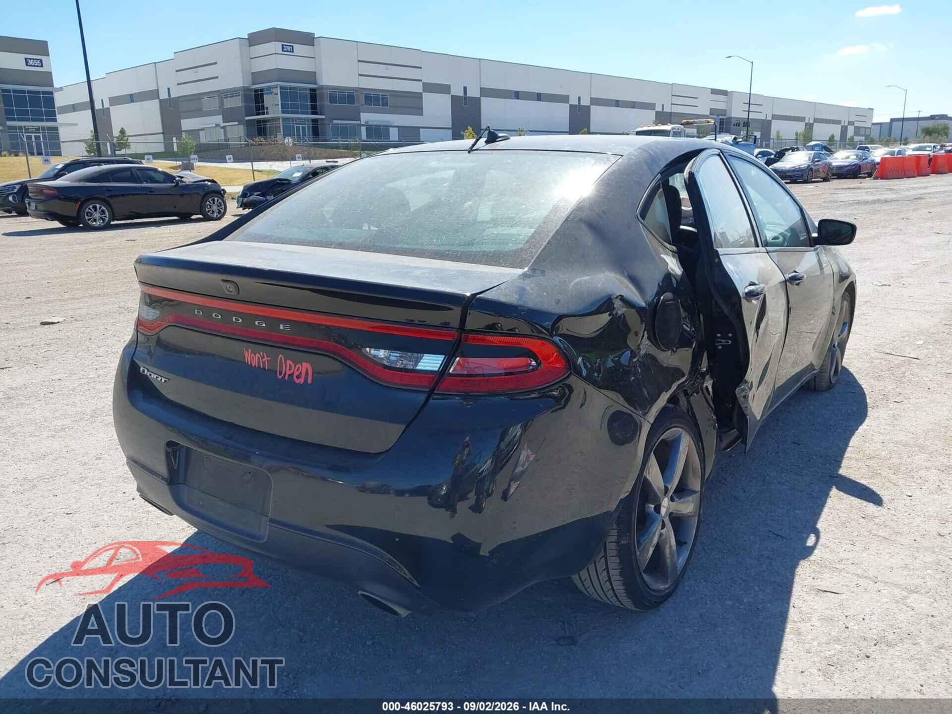 DODGE DART 2015 - 1C3CDFBB7FD193899