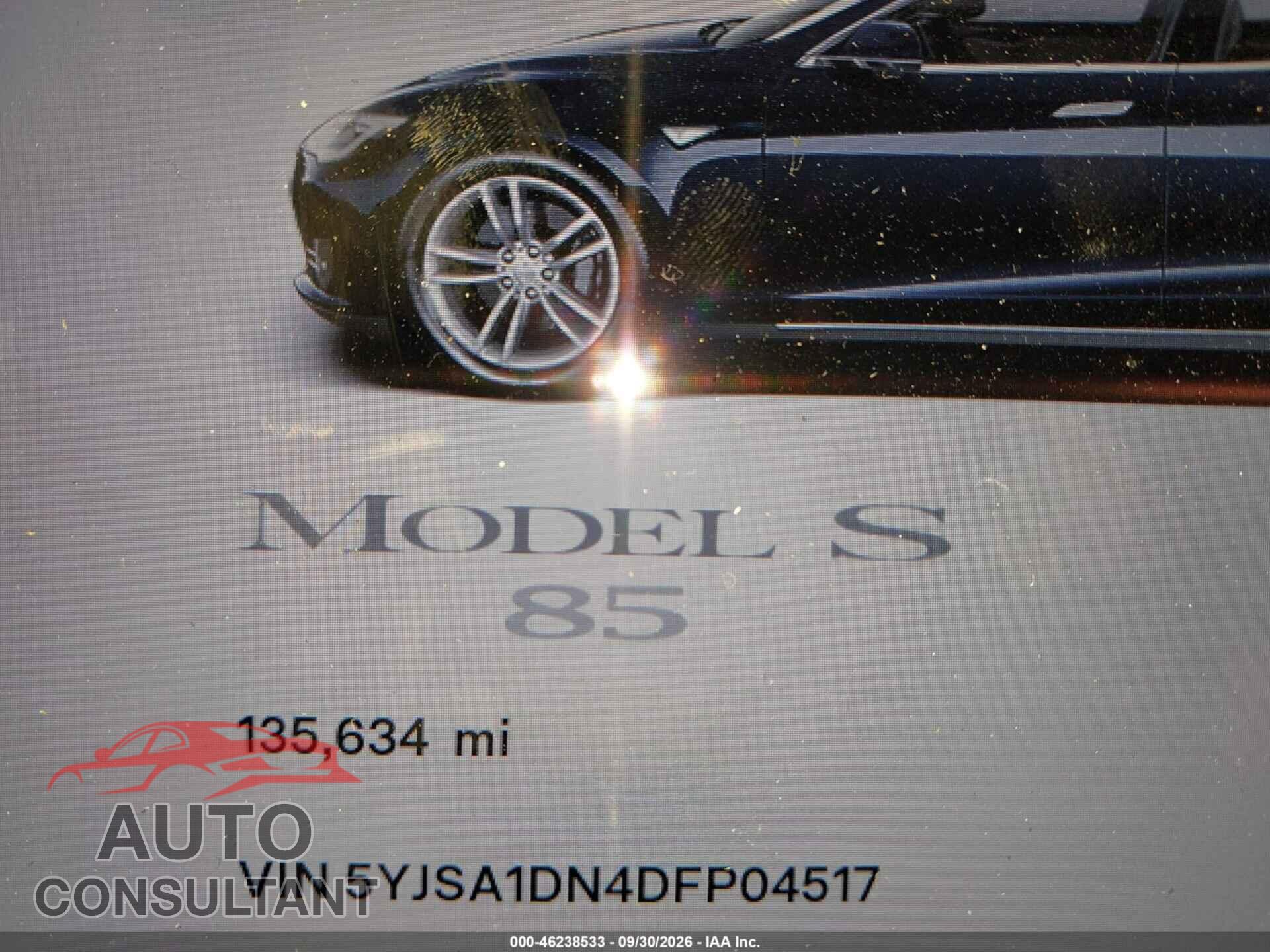 TESLA MODEL S 2013 - 5YJSA1DN4DFP04517