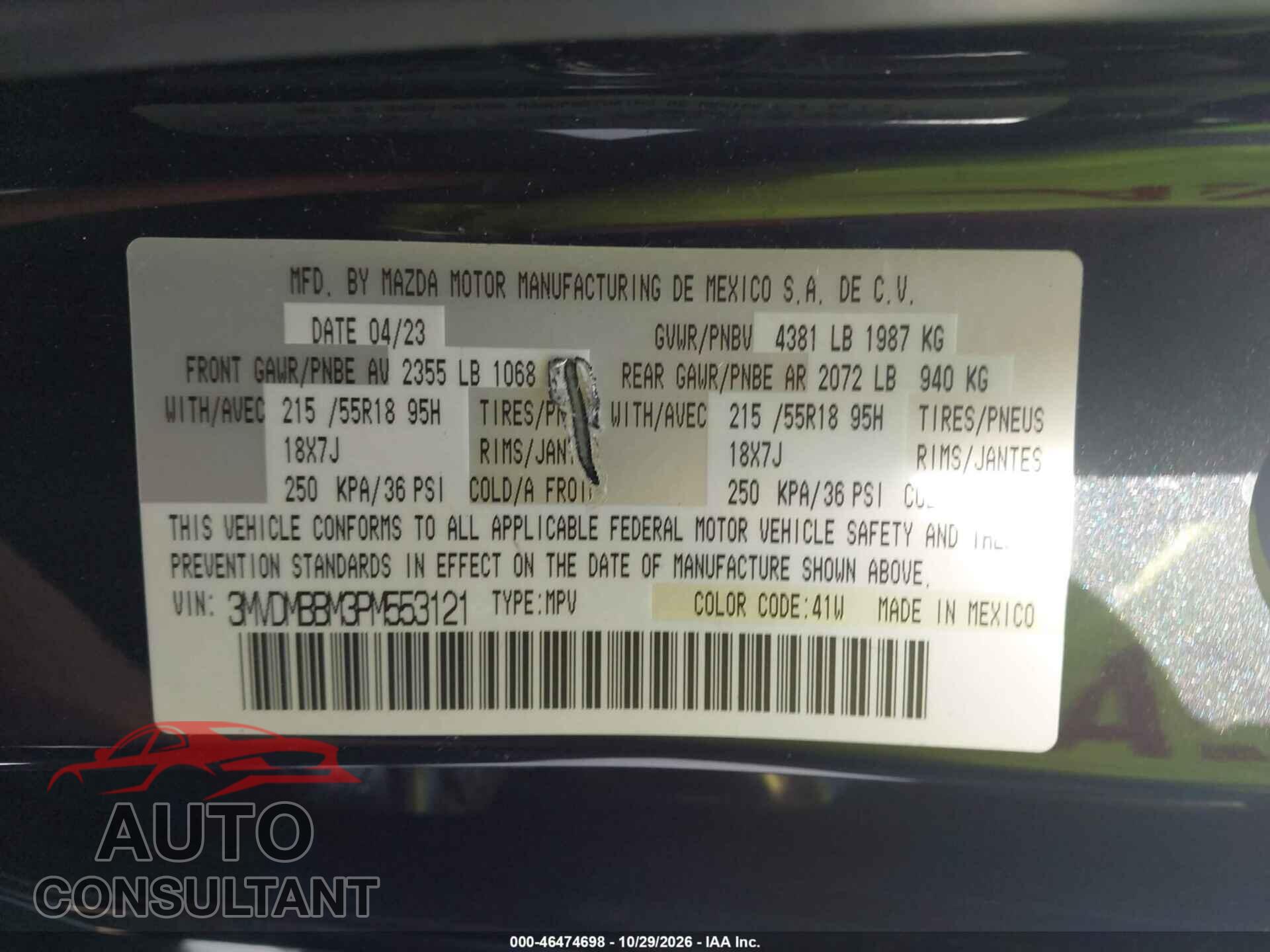 MAZDA CX-30 2023 - 3MVDMBBM3PM553121