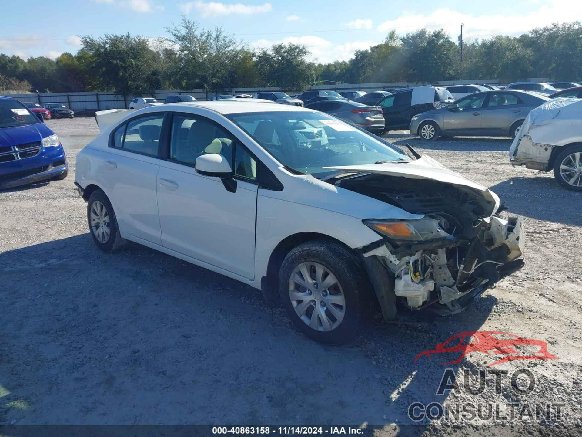 HONDA CIVIC 2012 - 19XFB2F57CE071713