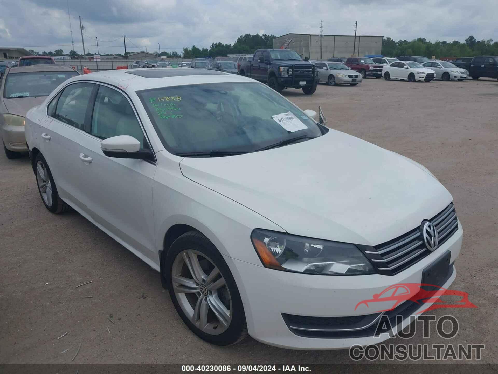 VOLKSWAGEN PASSAT 2014 - 1VWBT7A38EC058135