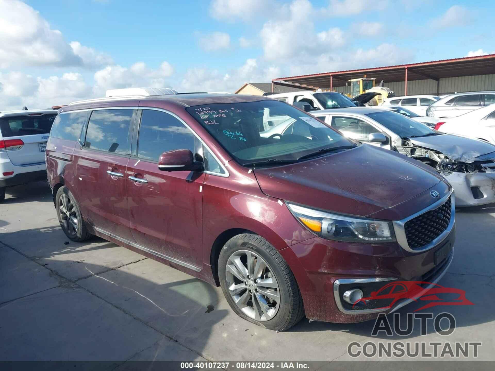 KIA SEDONA 2016 - KNDME5C18G6142687