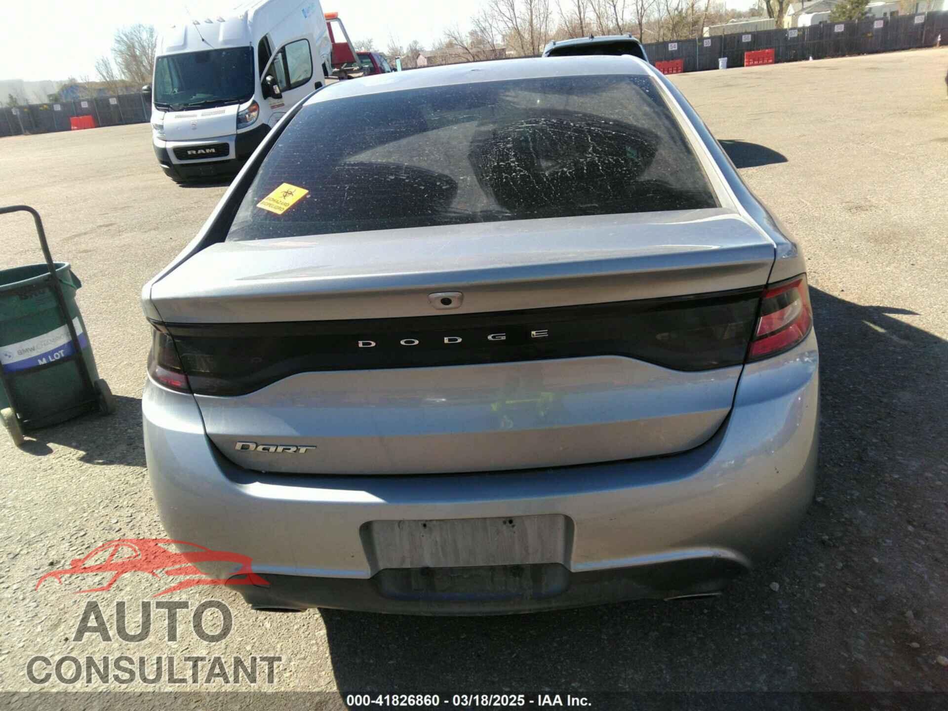 DODGE DART 2015 - 1C3CDFBB5FD330791
