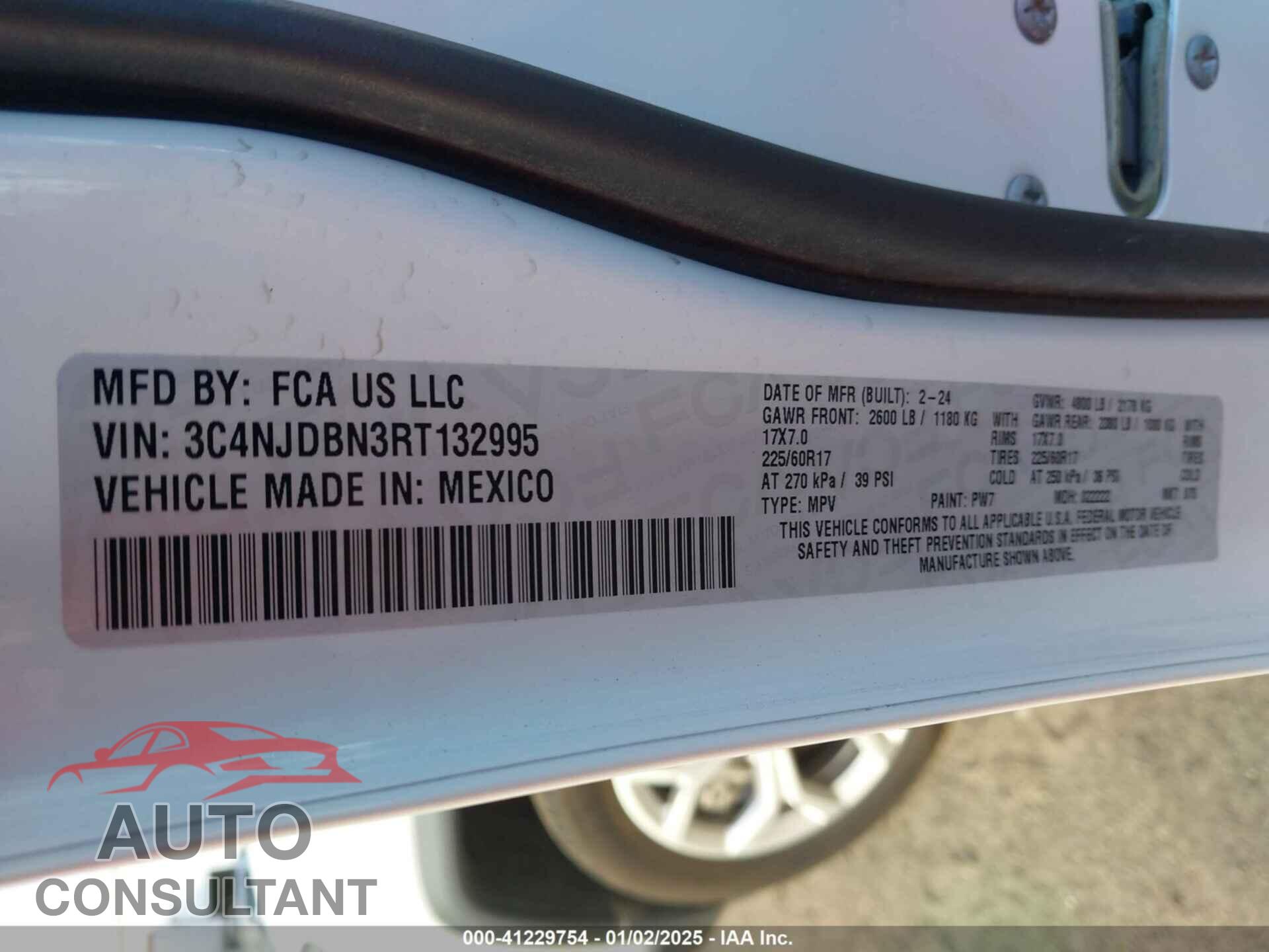 JEEP COMPASS 2024 - 3C4NJDBN3RT132995