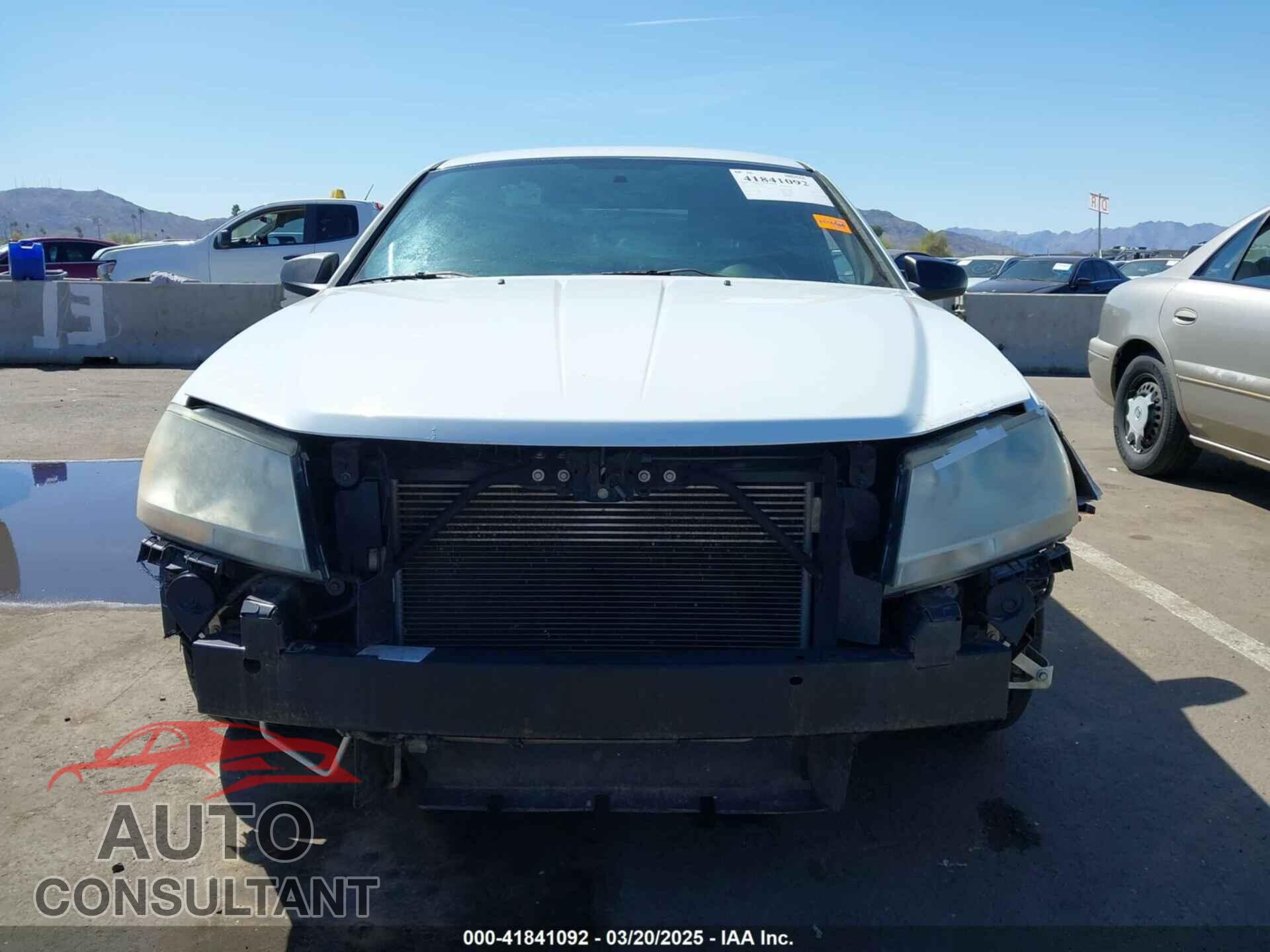 DODGE AVENGER 2012 - 1C3CDZABXCN109552