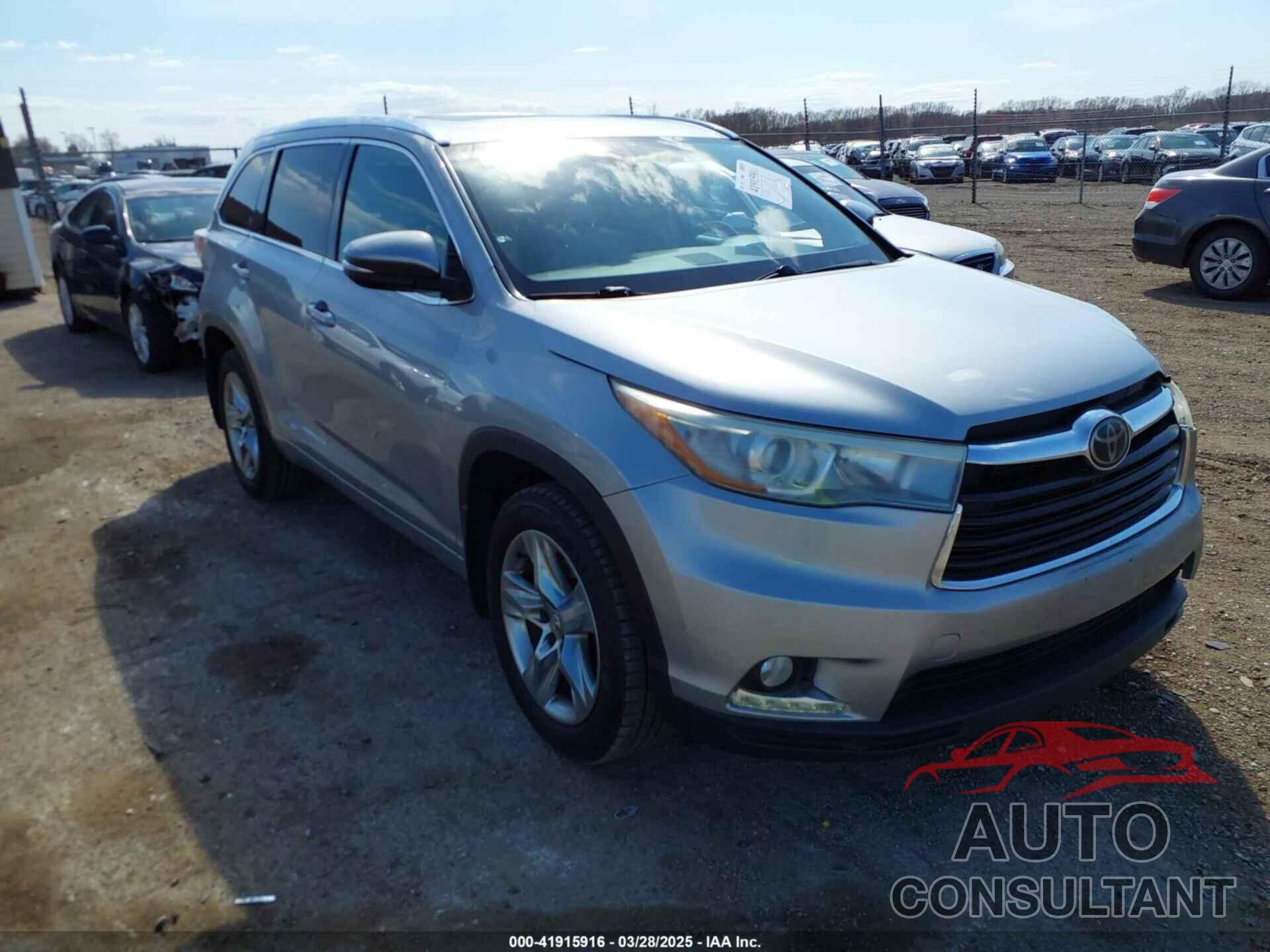 TOYOTA HIGHLANDER 2015 - 5TDDKRFH3FS134729