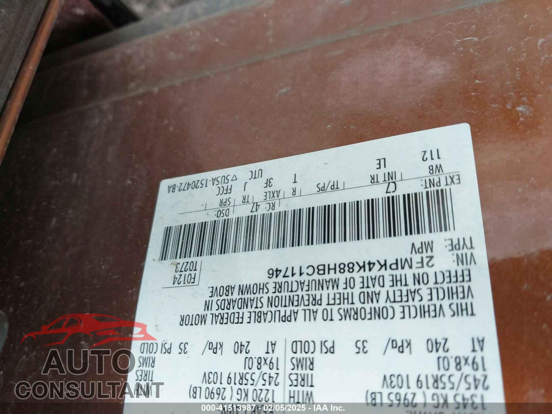 FORD EDGE 2017 - 2FMPK4K88HBC11746