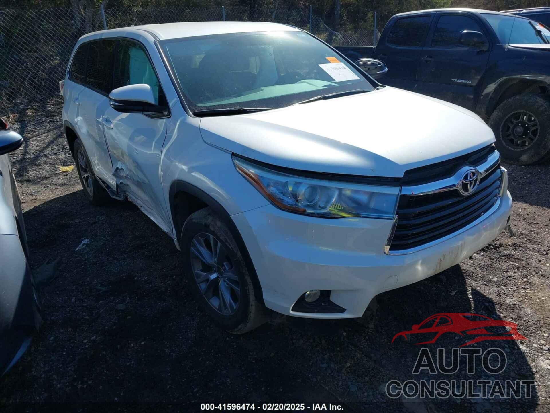 TOYOTA HIGHLANDER 2015 - 5TDZKRFH4FS099110