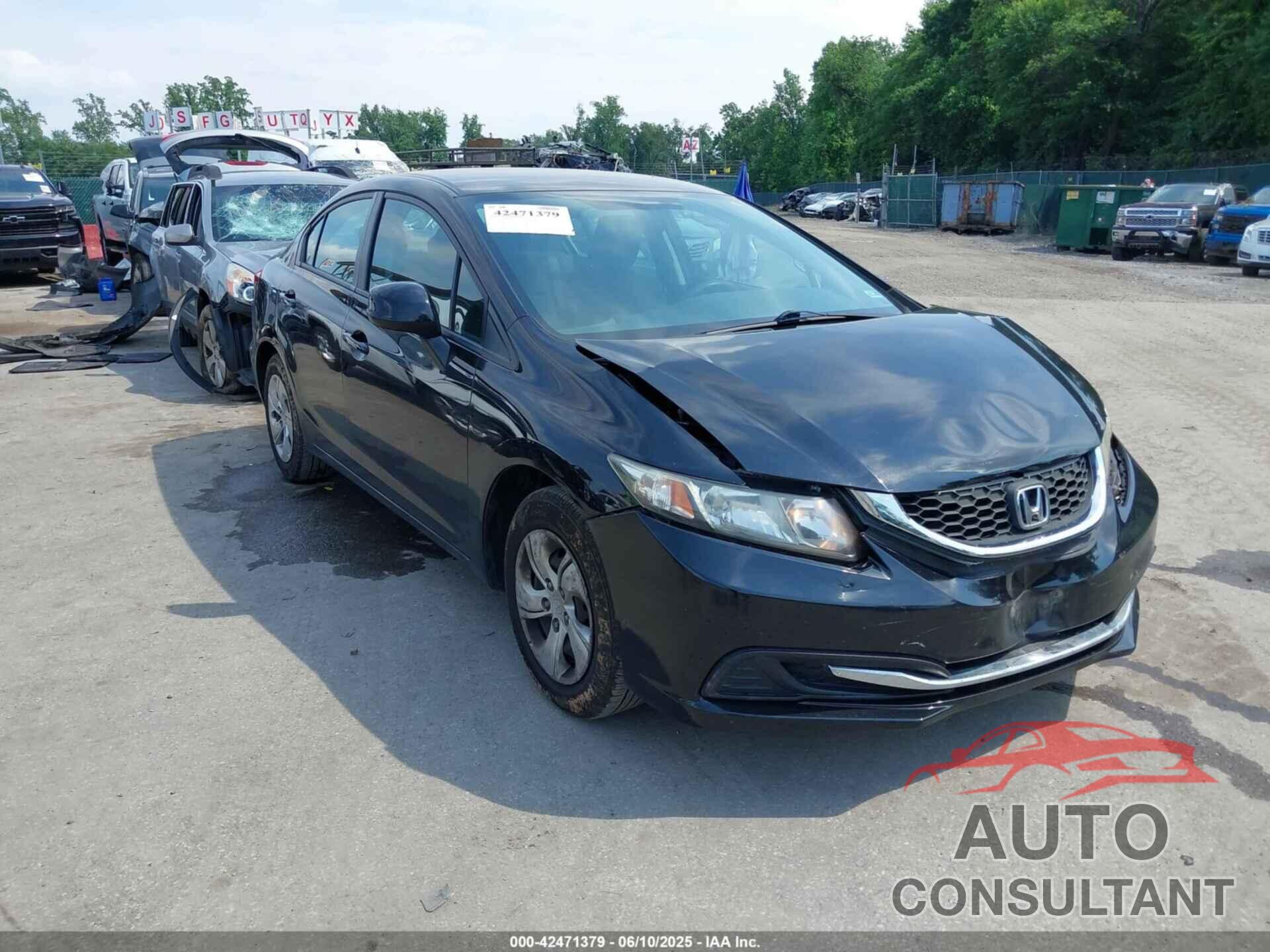 HONDA CIVIC 2013 - 19XFB2F56DE293838