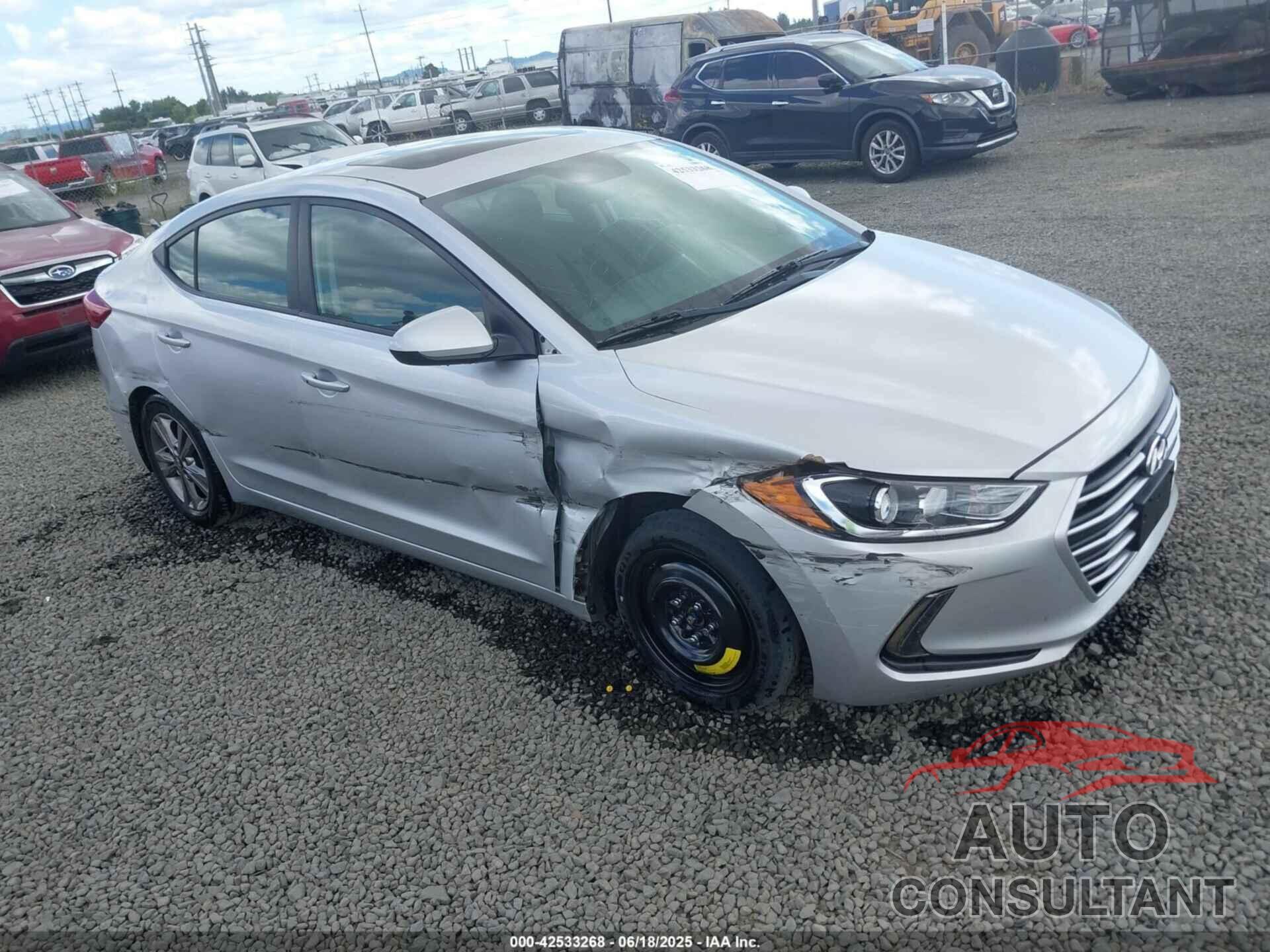 HYUNDAI ELANTRA 2018 - 5NPD84LF6JH273126